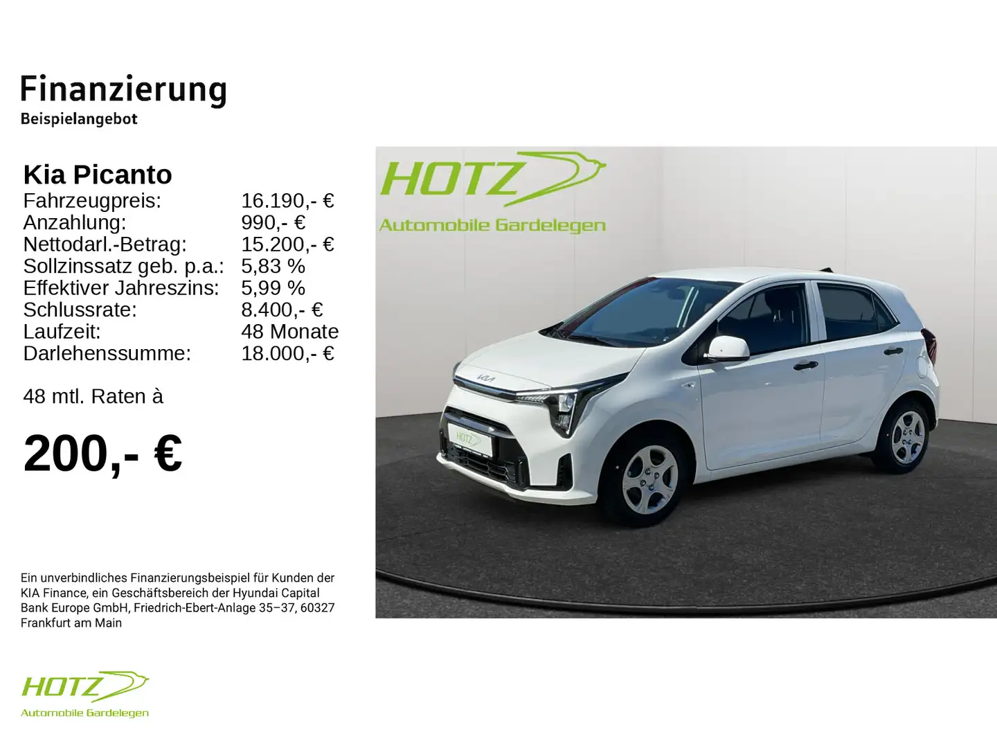Kia Picanto PE 1.0 MT Edition 7 Weiß - 2