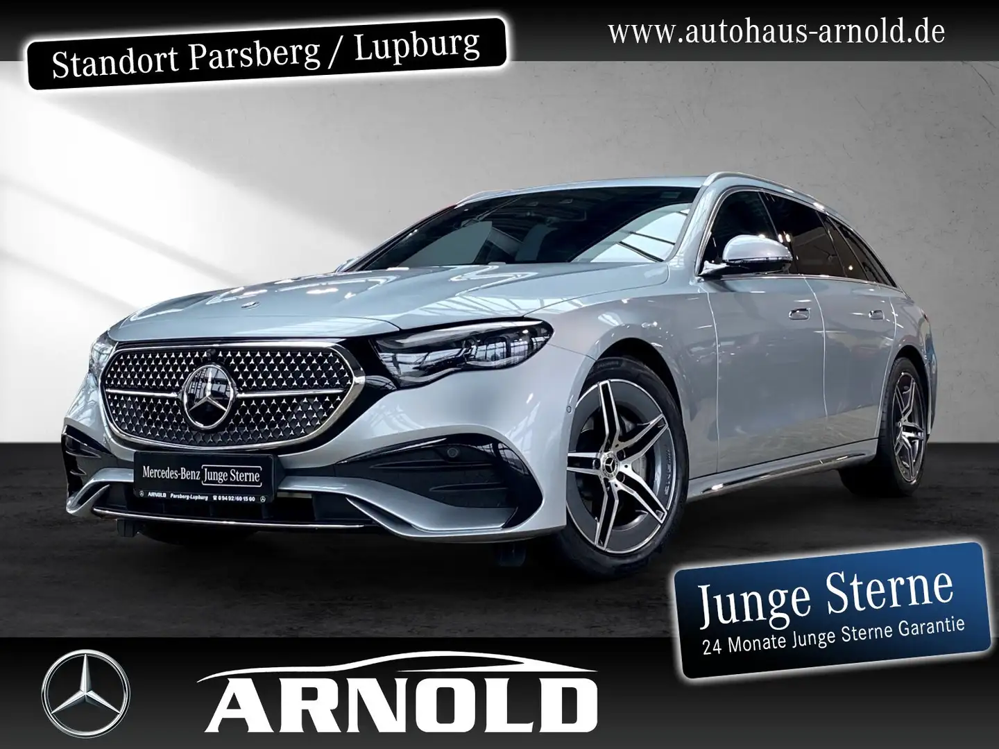 Mercedes-Benz E 220 E 220 T d AMG Line 360° Distr. Leder Sitzklima Silber - 1