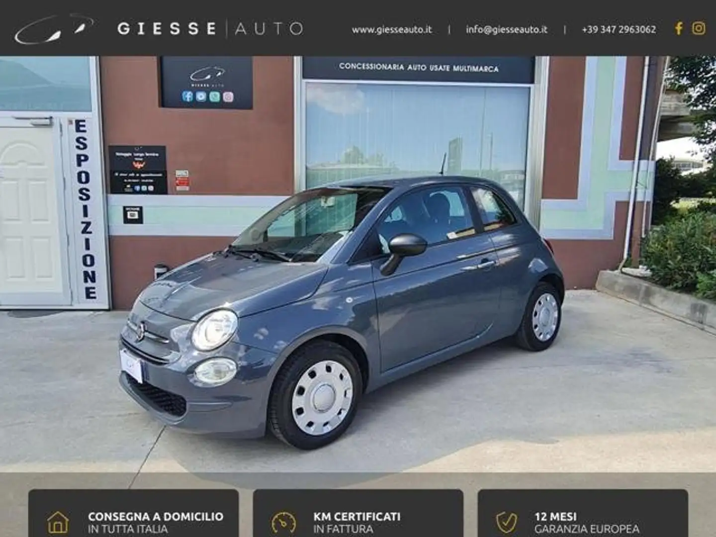 Fiat 500 500 III 2015 1.0 hybrid Cult 70cv OK NEOPAT Gris - 1