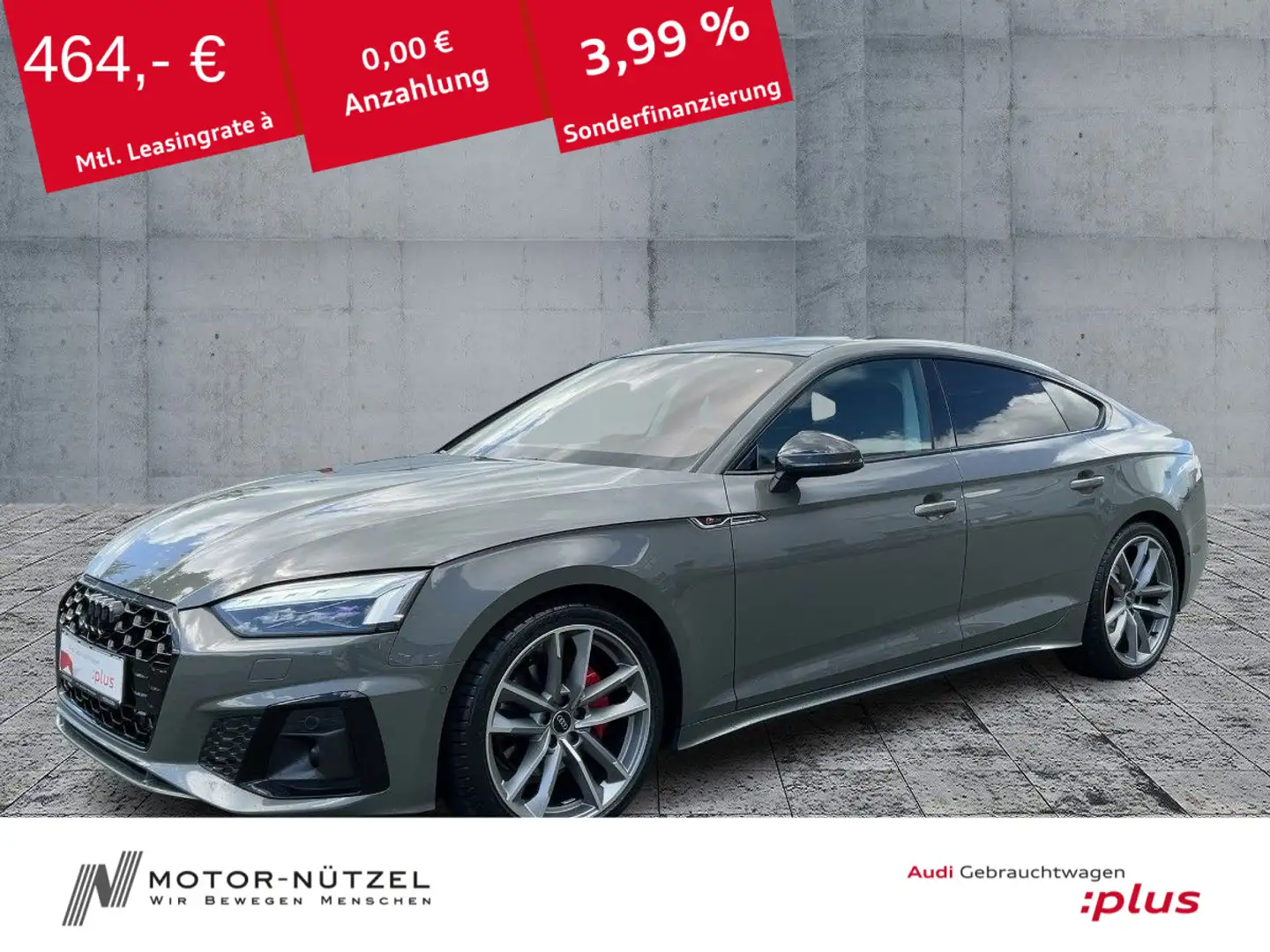 Audi A5 40 TFSI S-LINE MATRIX+NAVI+ACC+PANO Gris - 1