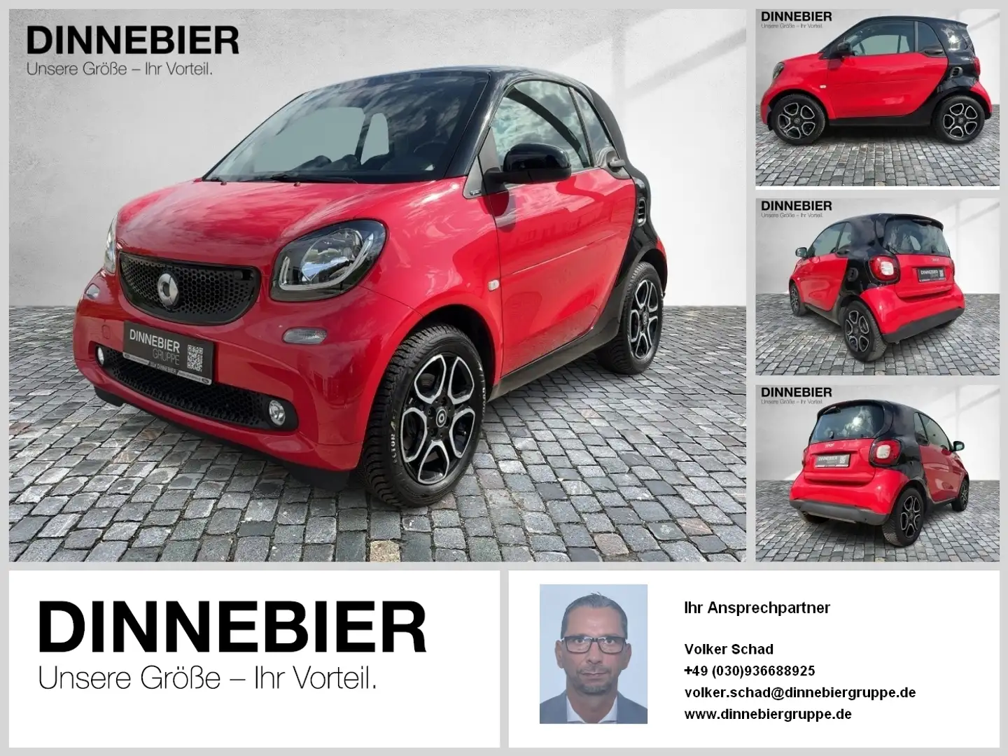 smart forTwo Basis 52kW Pano Leder KlimaA LED Schwarz - 1