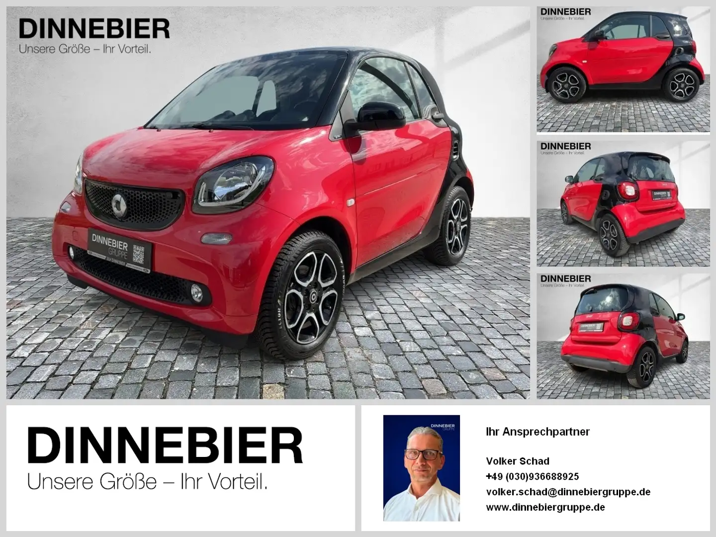 smart forTwo Basis 52kW Pano Leder KlimaA LED Schwarz - 1