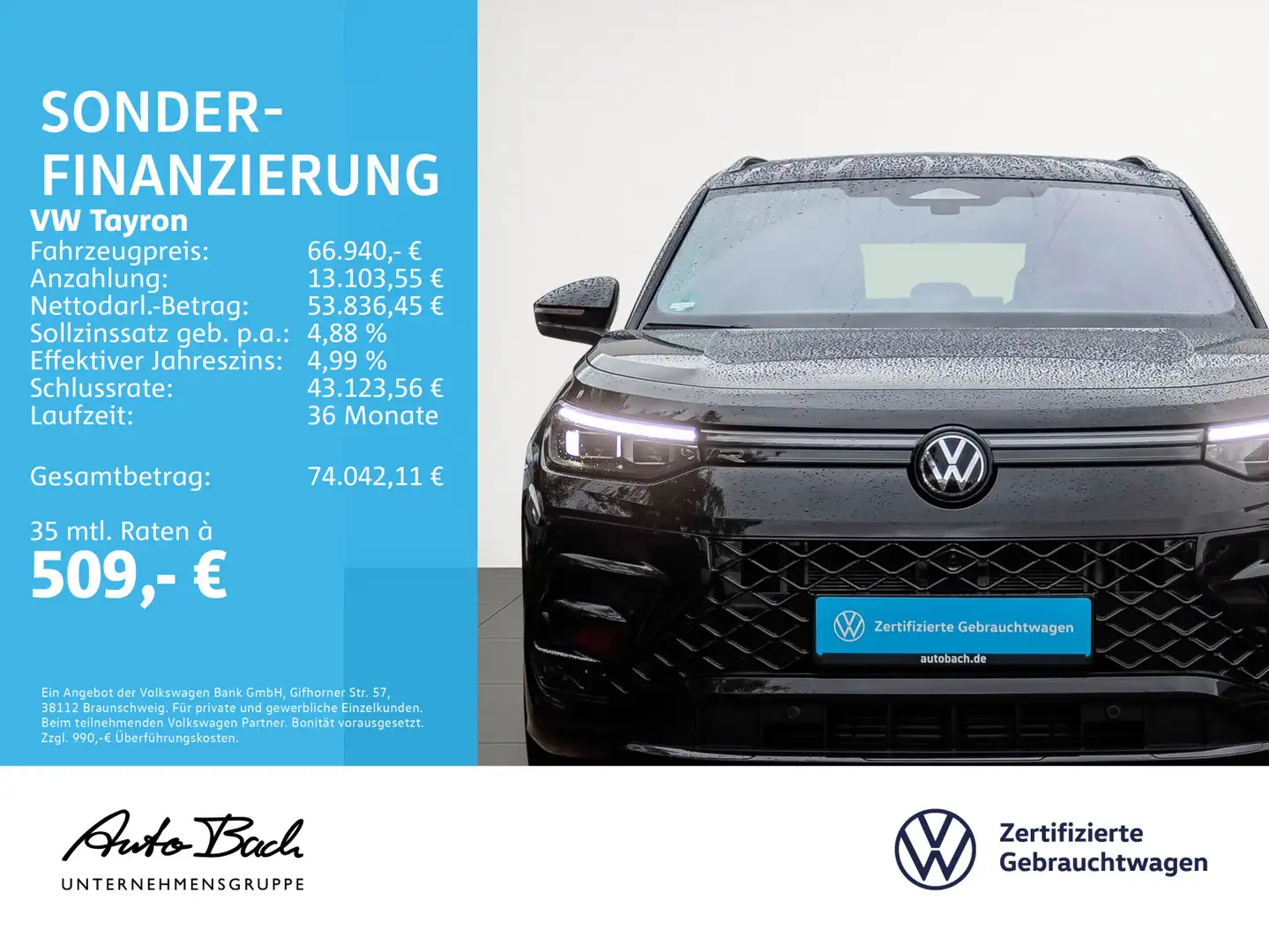 Volkswagen Tayron 2.0 TDI DSG R-Line 4Motion, HD-Matrix-LED Schwarz - 2