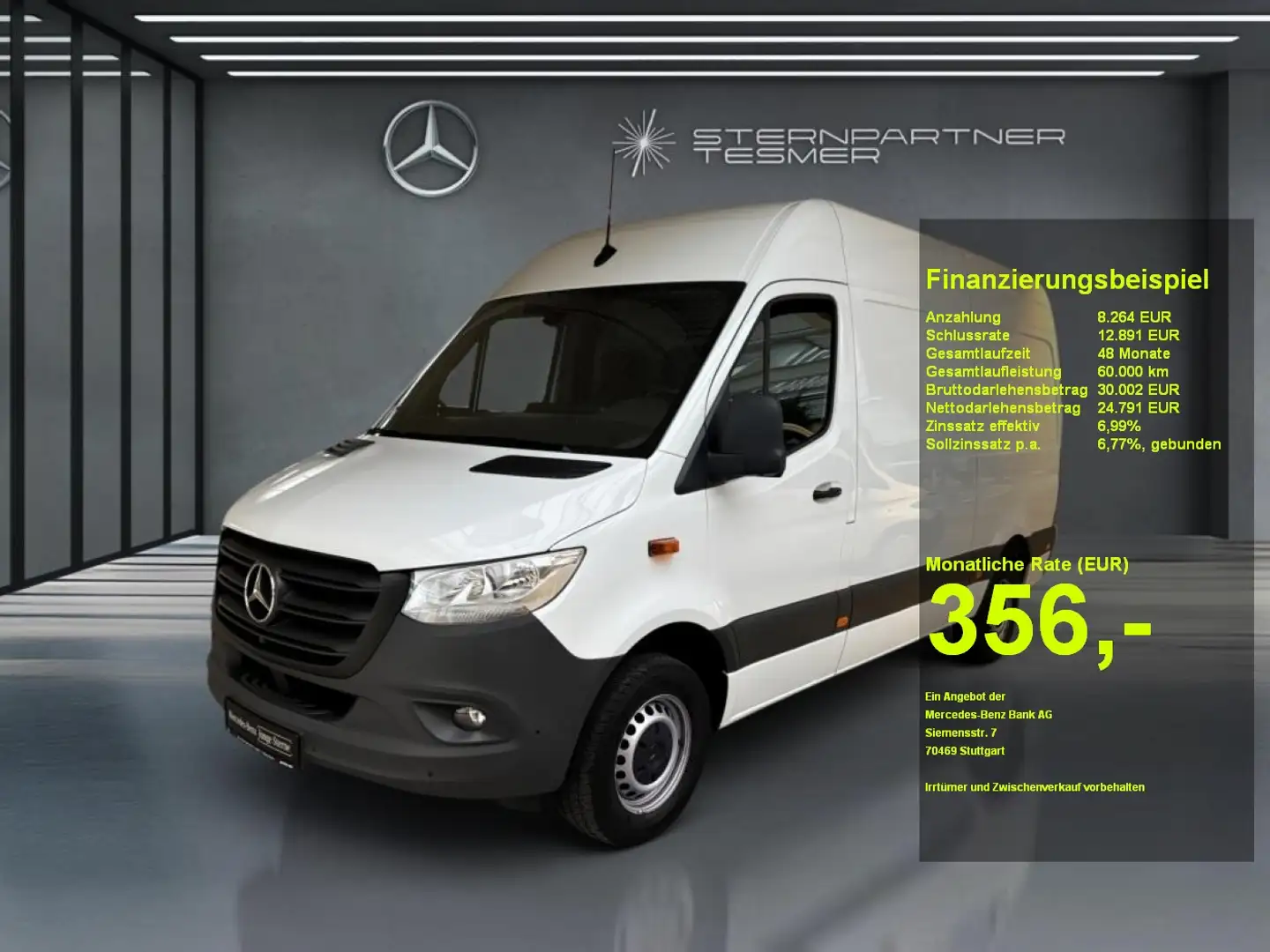 Mercedes-Benz Sprinter 317 CDI Kasten L2H2 +MBUX+360°+DAB+SHZ Weiß - 1