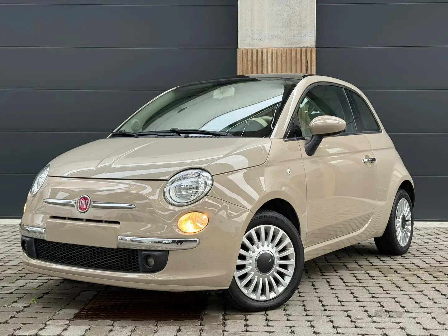 Fiat 500 1.2i Lounge / Carpass / Garantie 12 Mois Beige - 1
