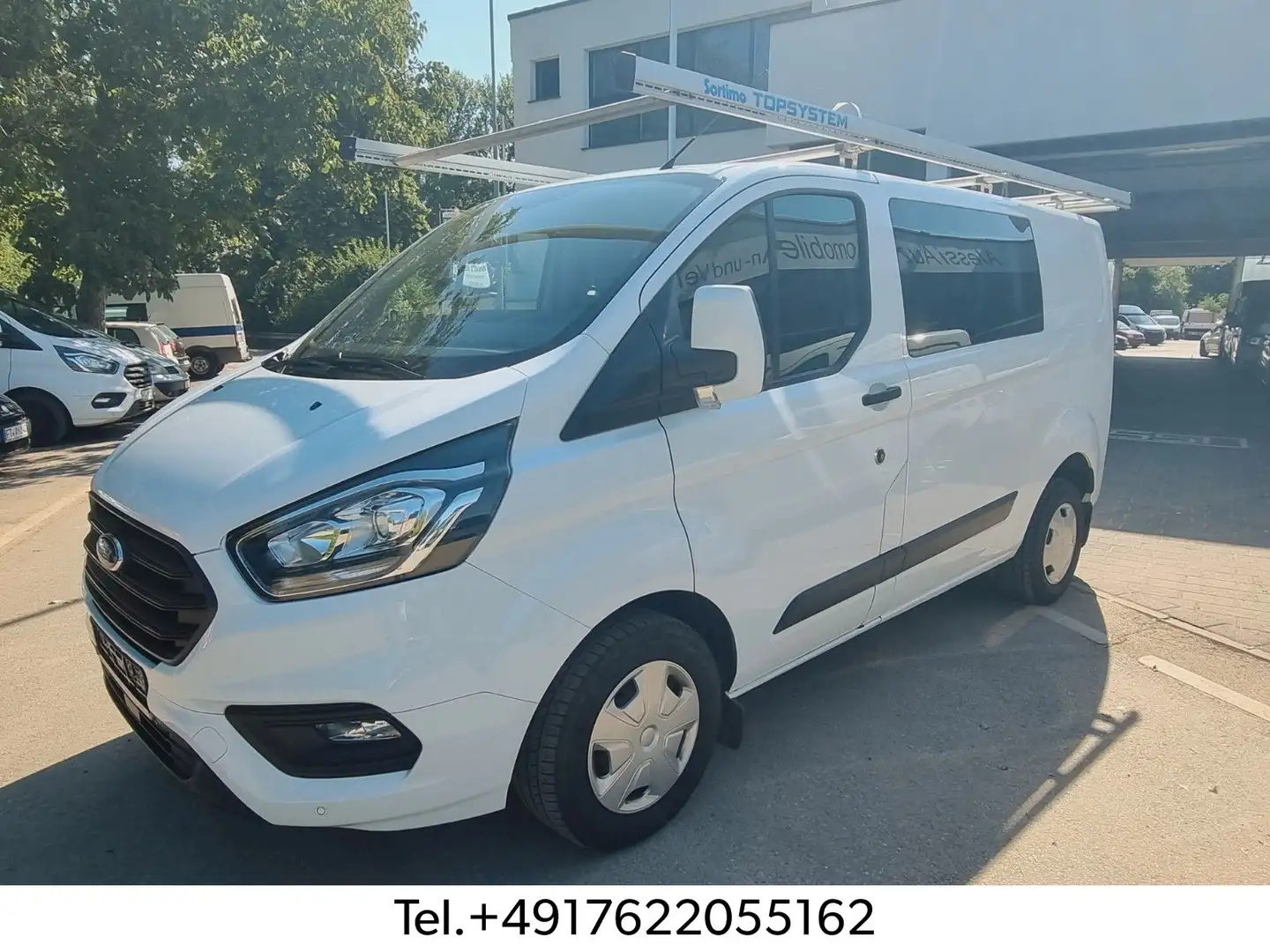 Ford Transit Custom Doka Kasten 300 L1 Trend Sortimo Weiß - 2