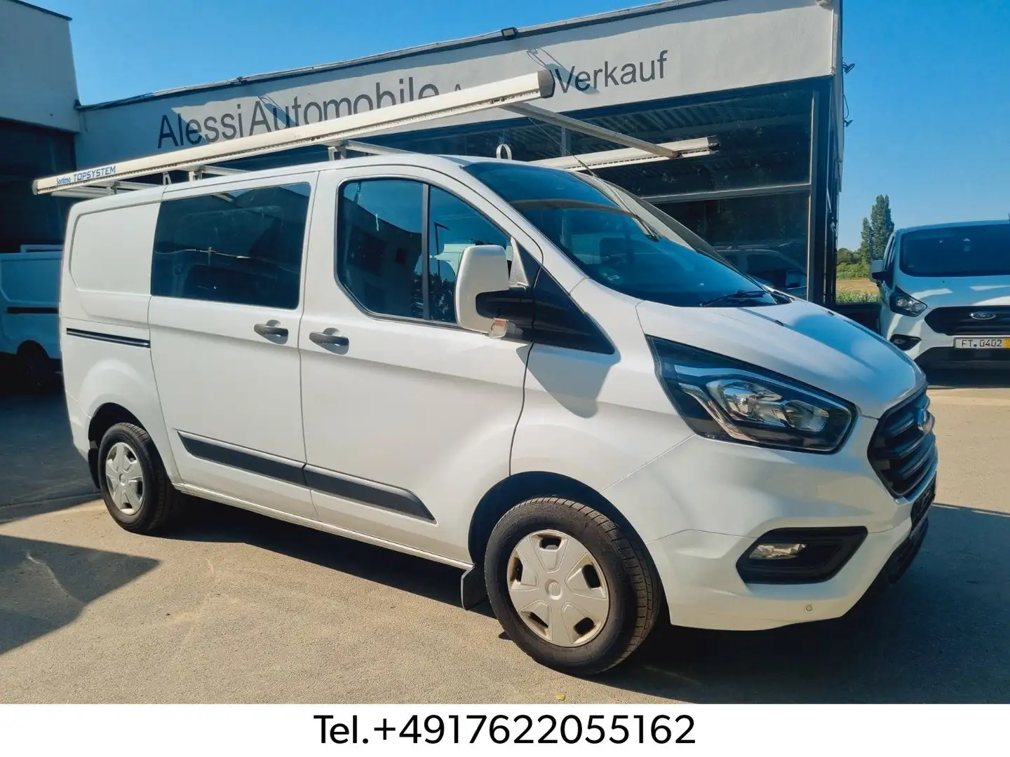 Ford Transit Custom Doka Kasten 300 L1 Trend Sortimo Weiß - 1