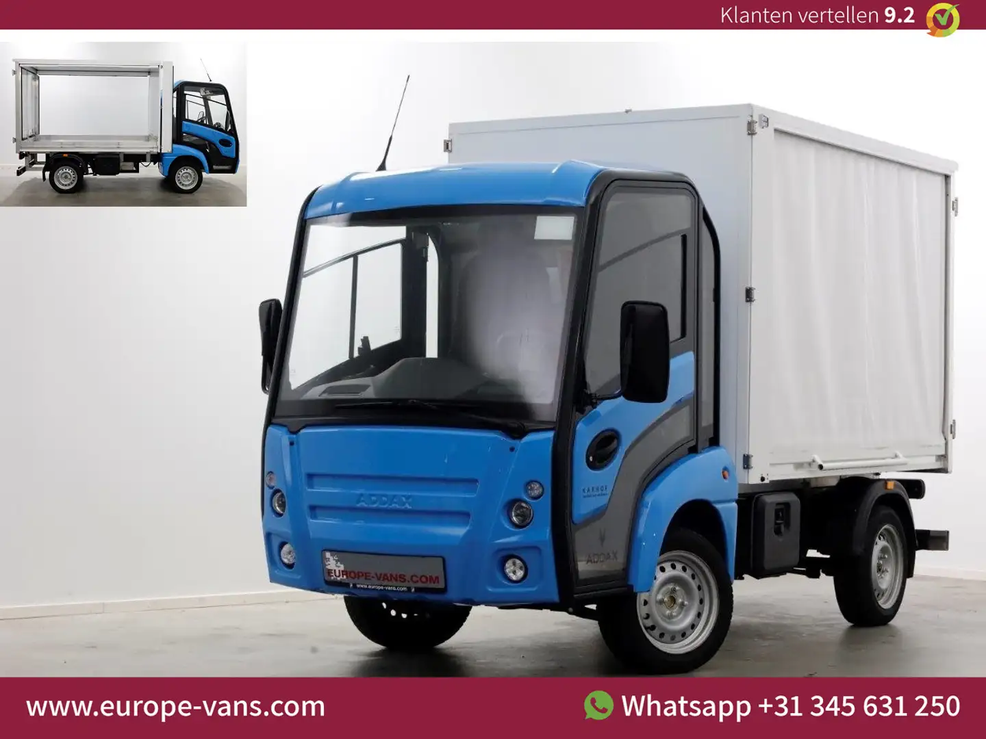 Piaggio Porter Addax Motors NT-15 N1 100% Elektrische bedrijfswag Blauw - 1