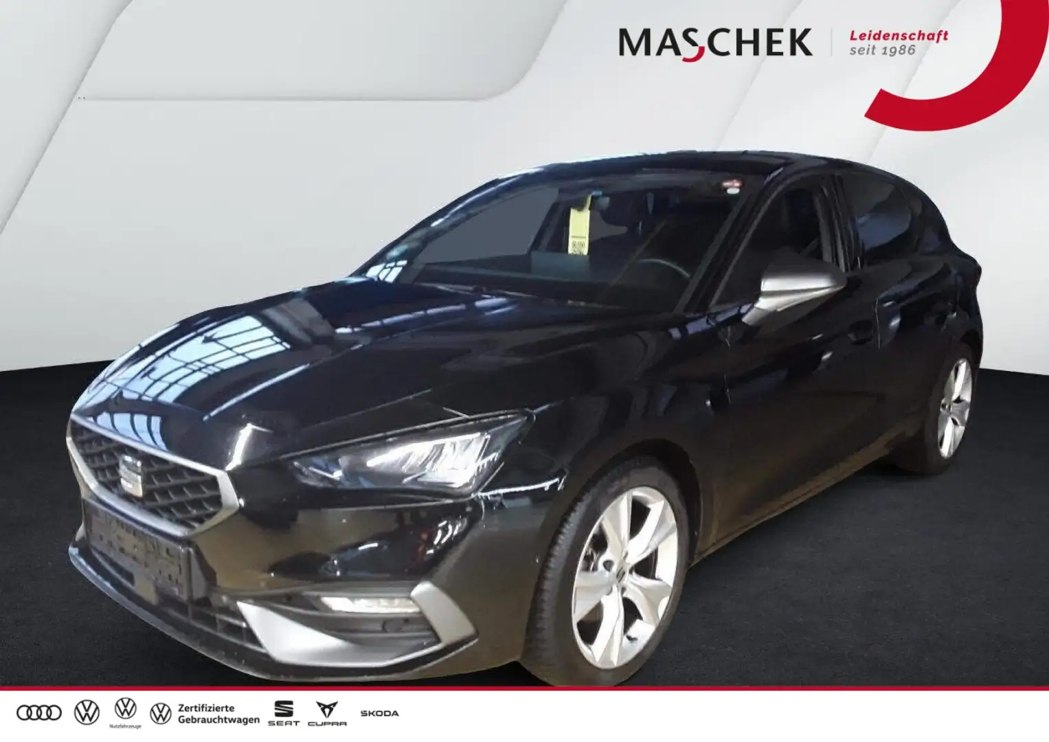 SEAT Leon FR 2.0 TDI DSG Navi RearView Sitzh. ACC Ambiente Schwarz - 1