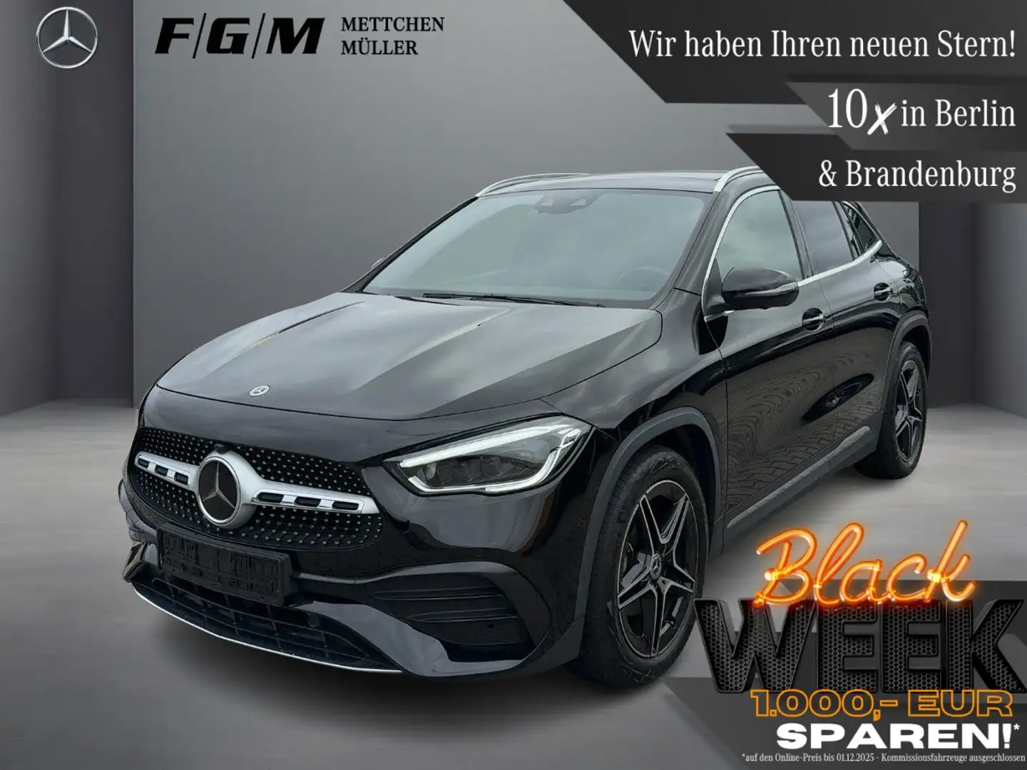 Mercedes-Benz GLA 200 d AMG Line MBeam|S-Dach|TWA|360|Pano|SHD Schwarz - 1