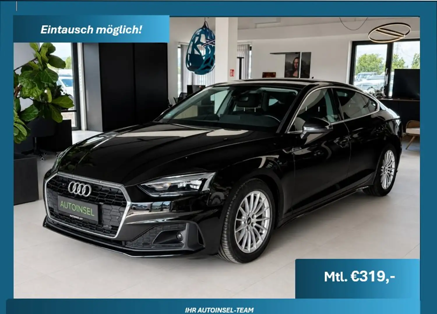 Audi A5 A5 30 TDI Aut. Virtual Tacho-leasingf.-1.Besitz Schwarz - 1