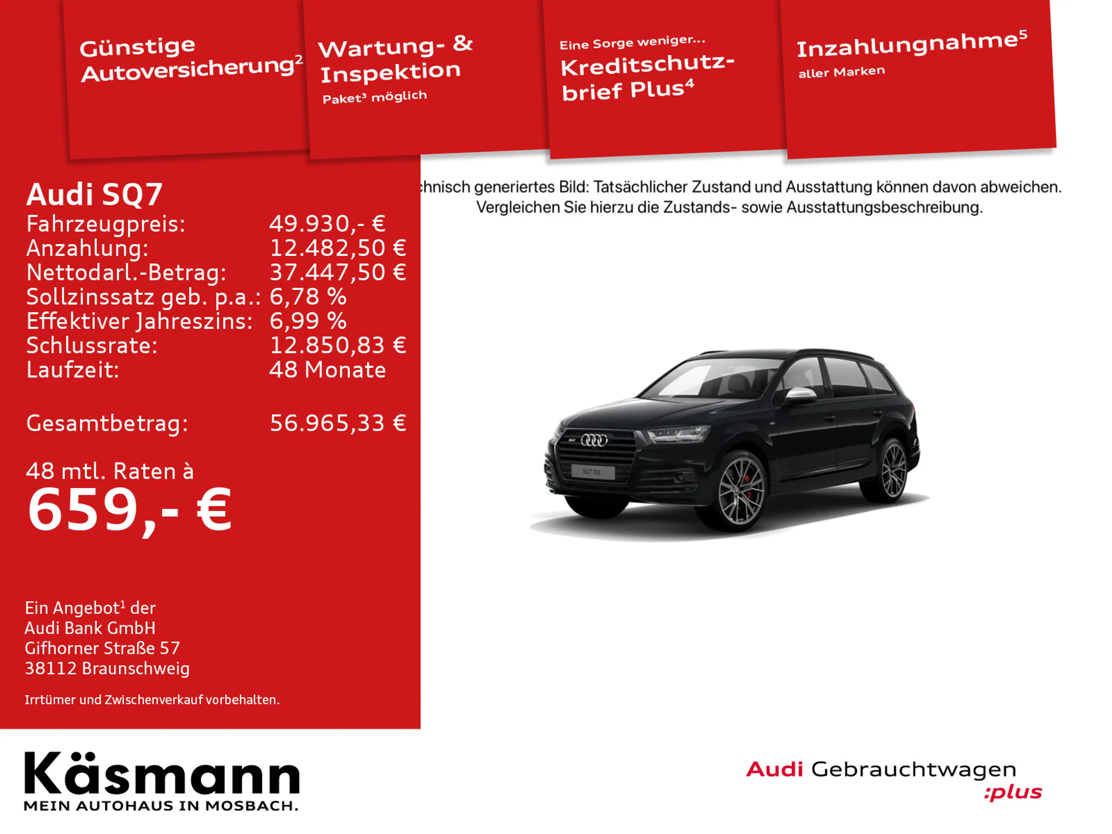 Audi SQ7 TDI qu AHK STDHZ KAM HUD MATRIX TV ALLRADLEN — photo 2