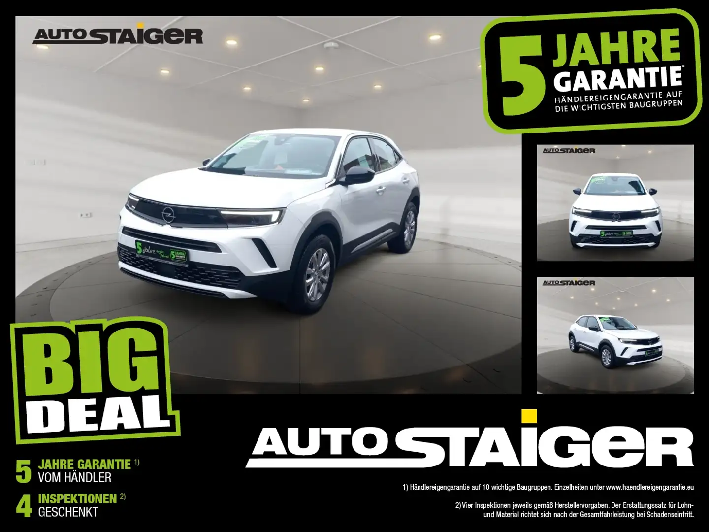 Opel Mokka 1.2 Turbo Edition Klima, PDC, SHZ, LED, Alu Weiß - 1