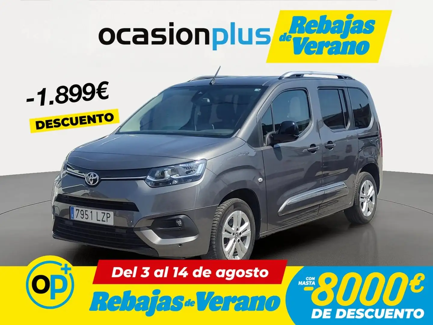 Toyota Proace Family L2 1.5D 7pl. Active Aut. Gris - 1