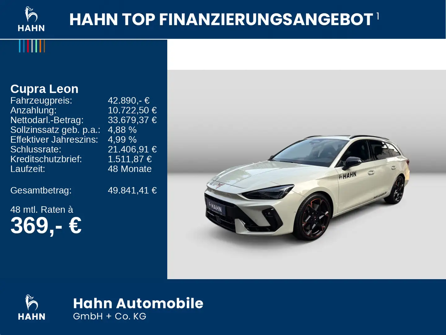 CUPRA Leon Sportstourer 2.0TSI DSG 4Drive Matrix AHK Grau - 2