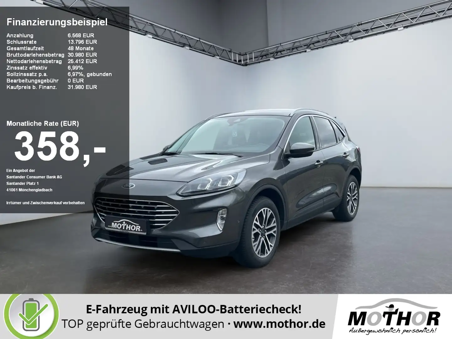 Ford Kuga Titanium 2.5 Duratec FHEV Automatik HUD SHZ Grau - 1