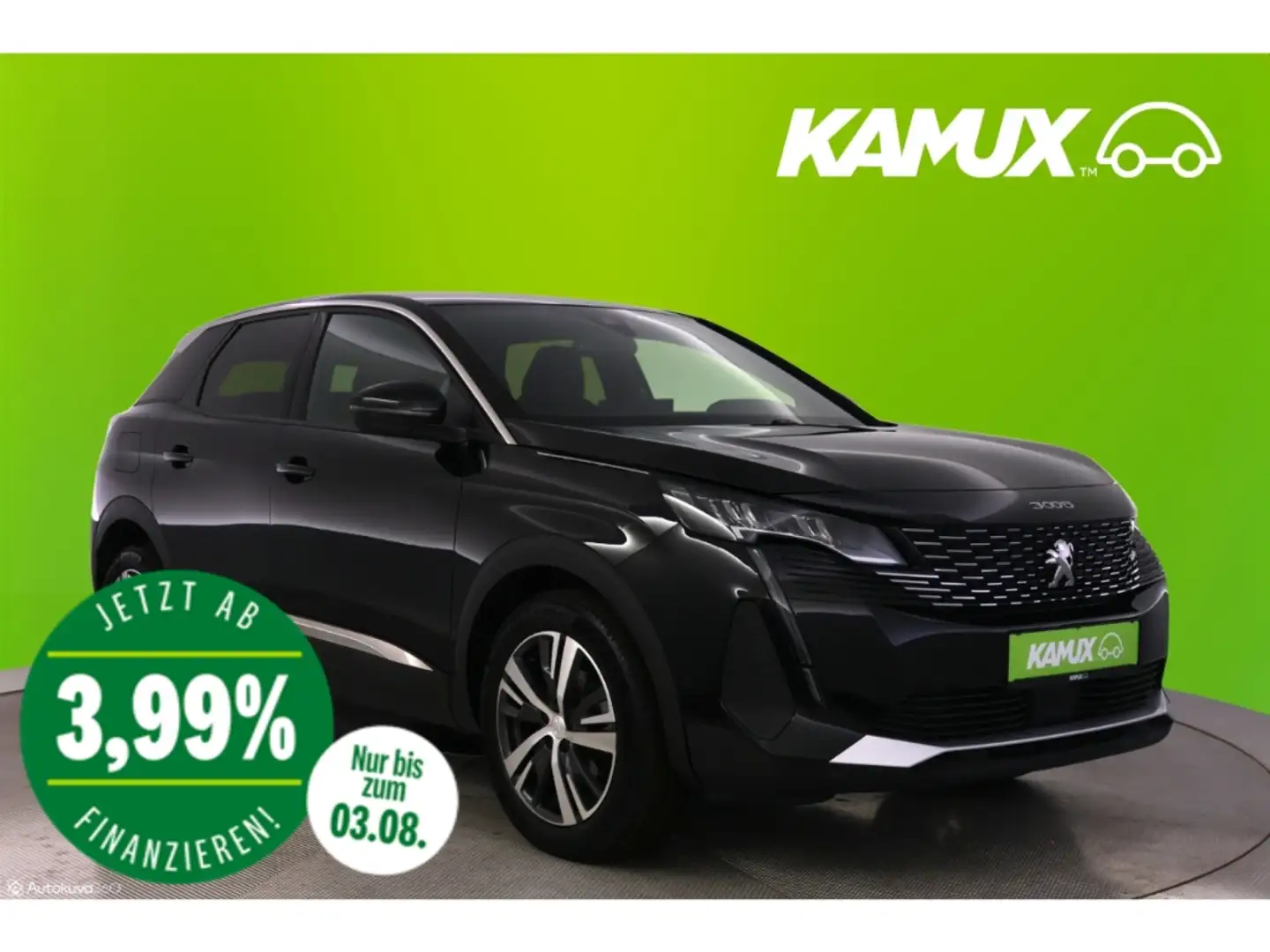 Peugeot 3008 1.2PureTech Aut.Allure Pack+LED+NAVI+KAMERA Schwarz - 1