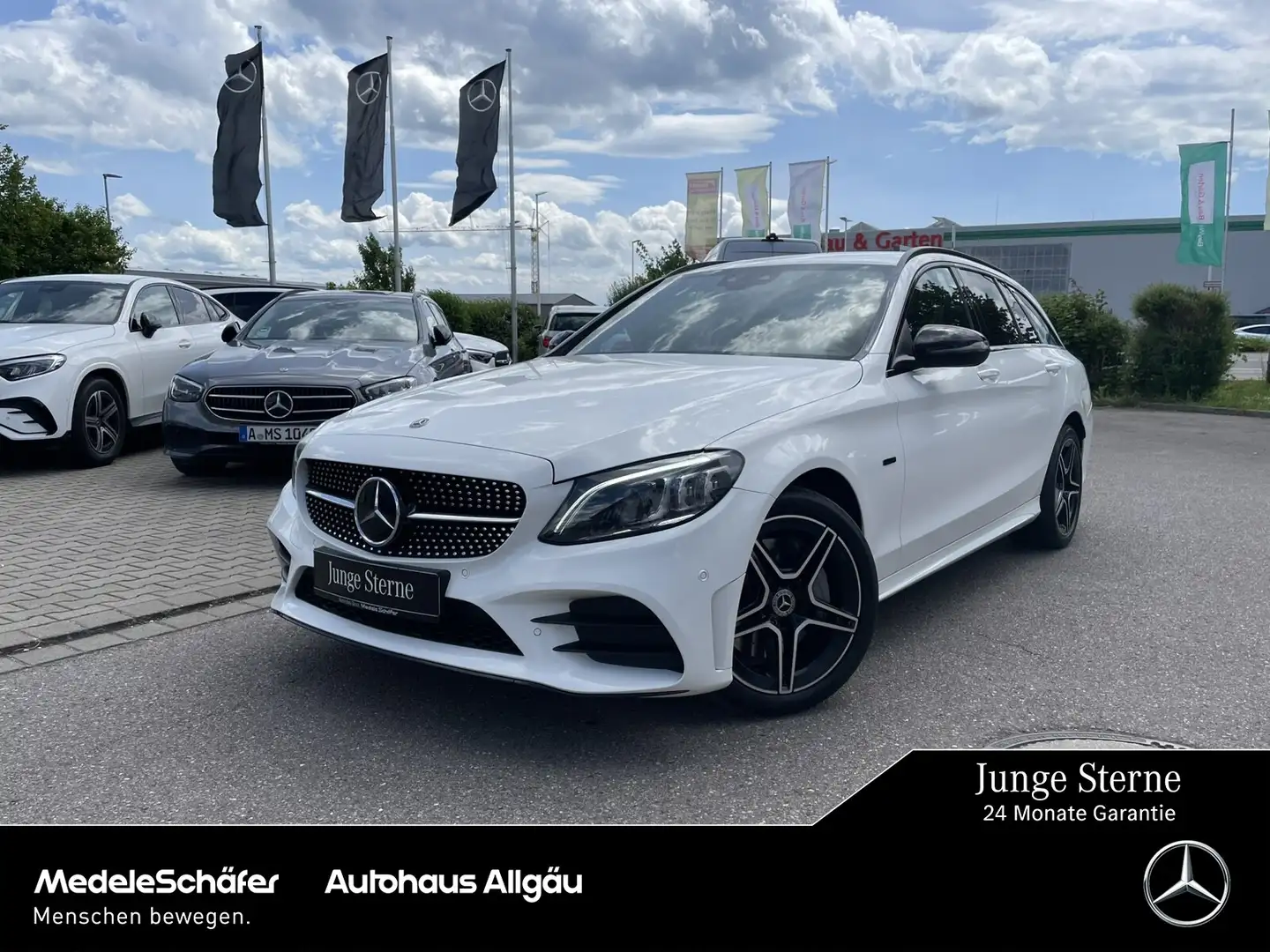 Mercedes-Benz C 300 C 300 de T AMG Night Distr AHK MultiLED Com Burm Weiß - 1