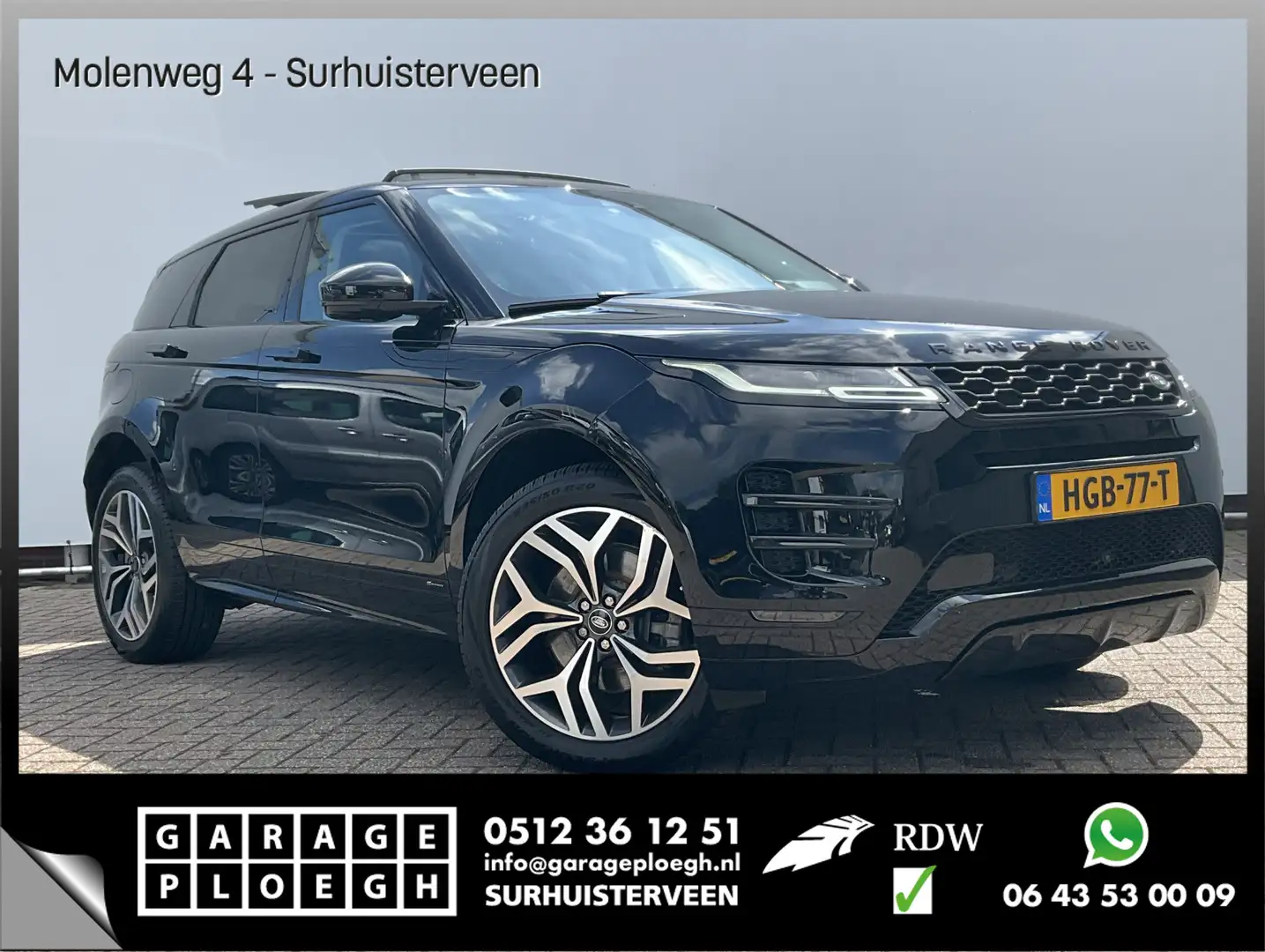 Land Rover Range Rover Evoque 1.5 P300e AWD PHEV R-Dynamic Meridan Pano Leer Ada Zwart - 1