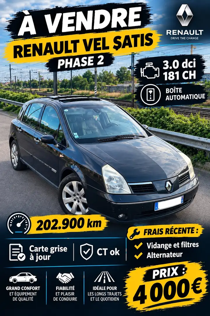 Renault Vel Satis 3.0 dCi 180 Carminat Proactive A - 1