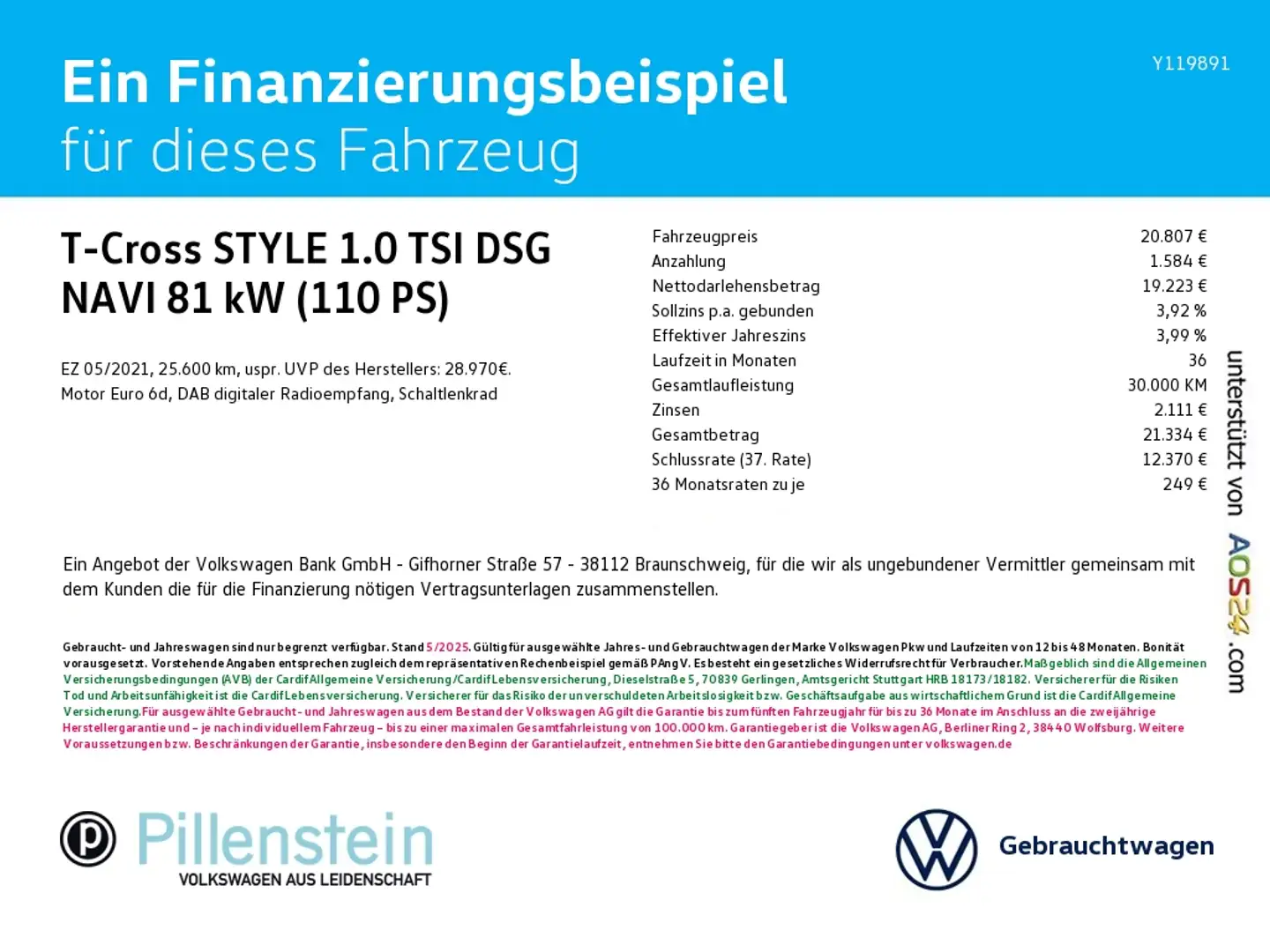 Volkswagen T-Cross STYLE 1.0 TSI DSG NAVI KAMERA LED 17" Orange - 2