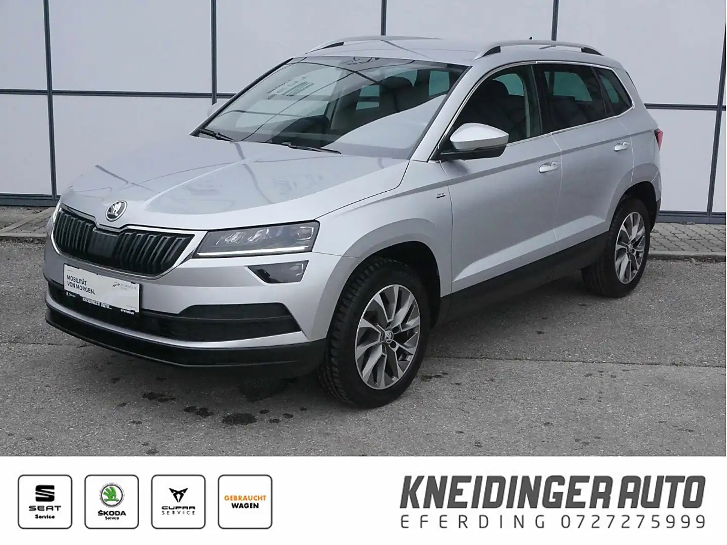 Skoda Karoq 1,0 TSI Ambition, Full Link, NAVI, PDC, Sitzhei... Silber - 1