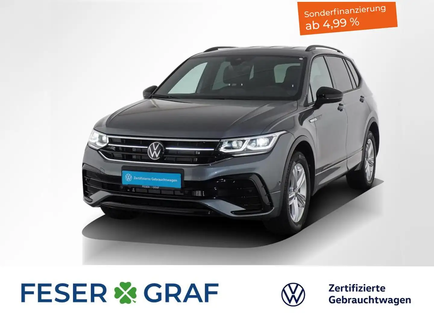 Volkswagen Tiguan Allspace TSI R-Line BlackStyle 4M 7 Sitze Grau - 1