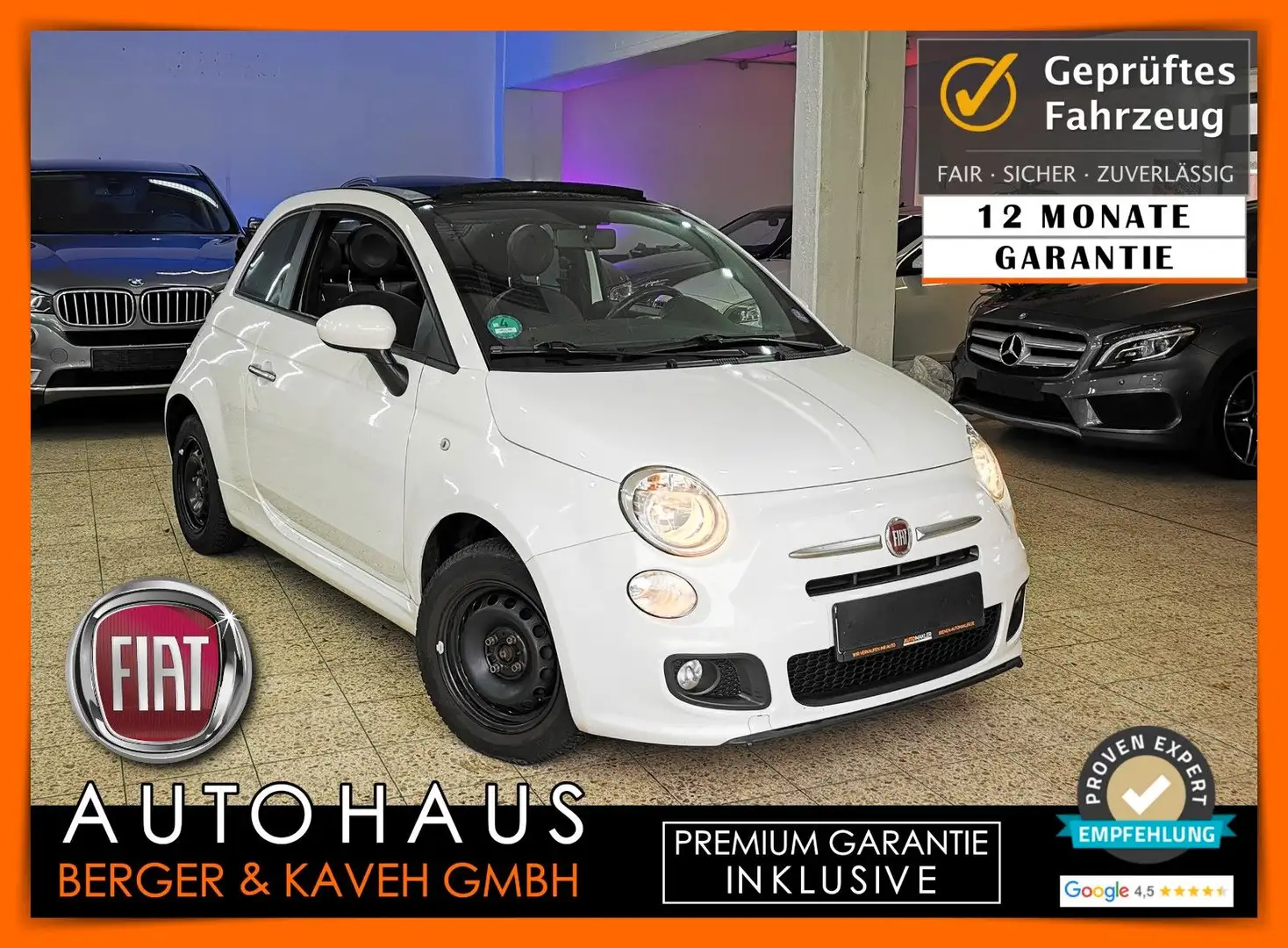 Fiat 500 S | CABRIO | PDC +[12M GARANTIE] Weiß - 1