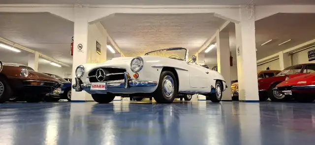 Mercedes-Benz 190 SL ***ASI TARGA ORO***BIANCA con PELLE BLU