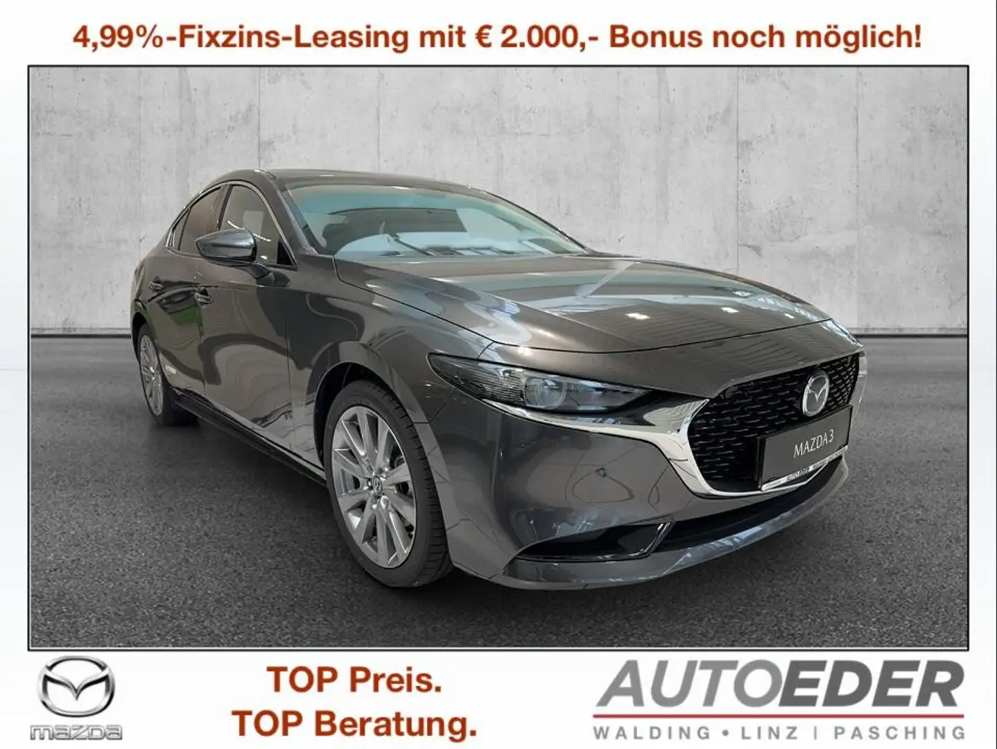 Mazda 3 Mazda3 Sedan e-Skyactiv G150 Exclusive-Line Aut. Grau - 1