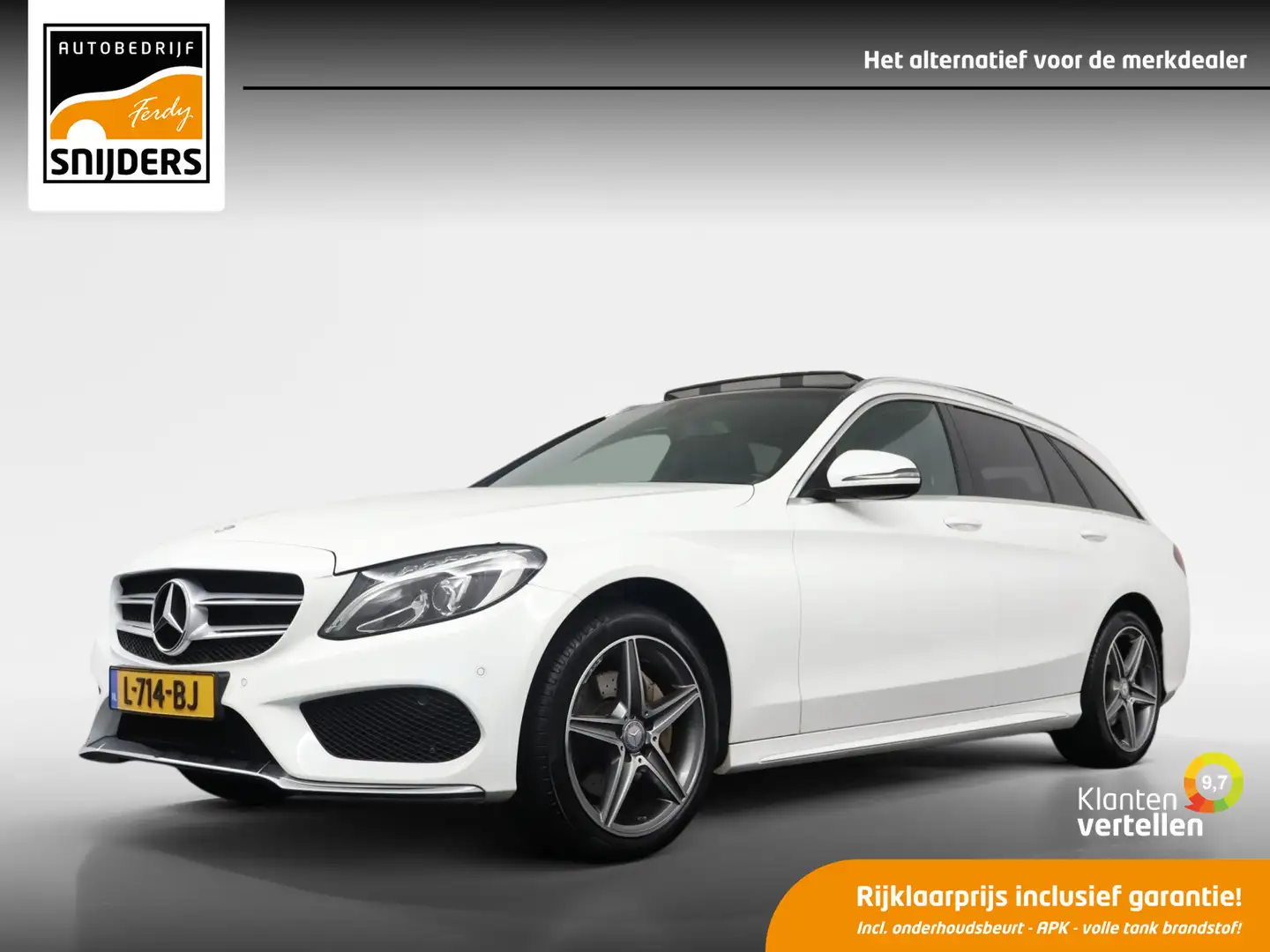 Mercedes-Benz C 200 Estate AMG 184 PK | Panorama | Leer | Elekt.Klep | Wit - 1