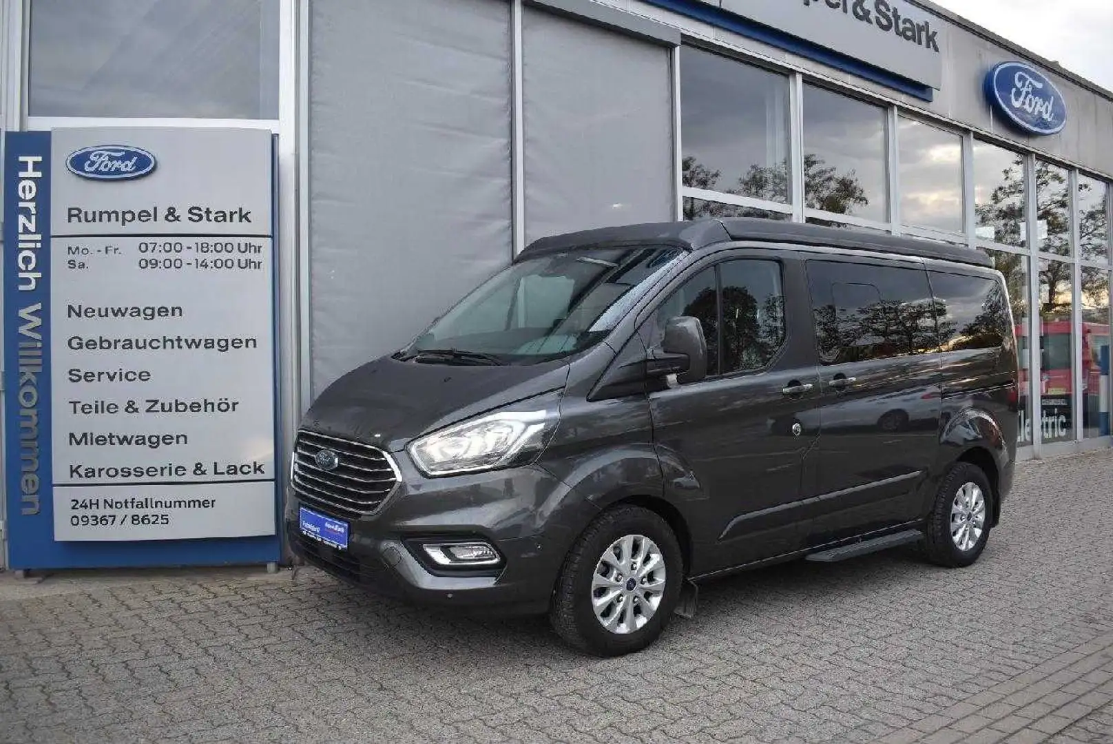 Ford Tourneo Custom 320 L1 Euroline Aufstelldach AHK Grau - 1