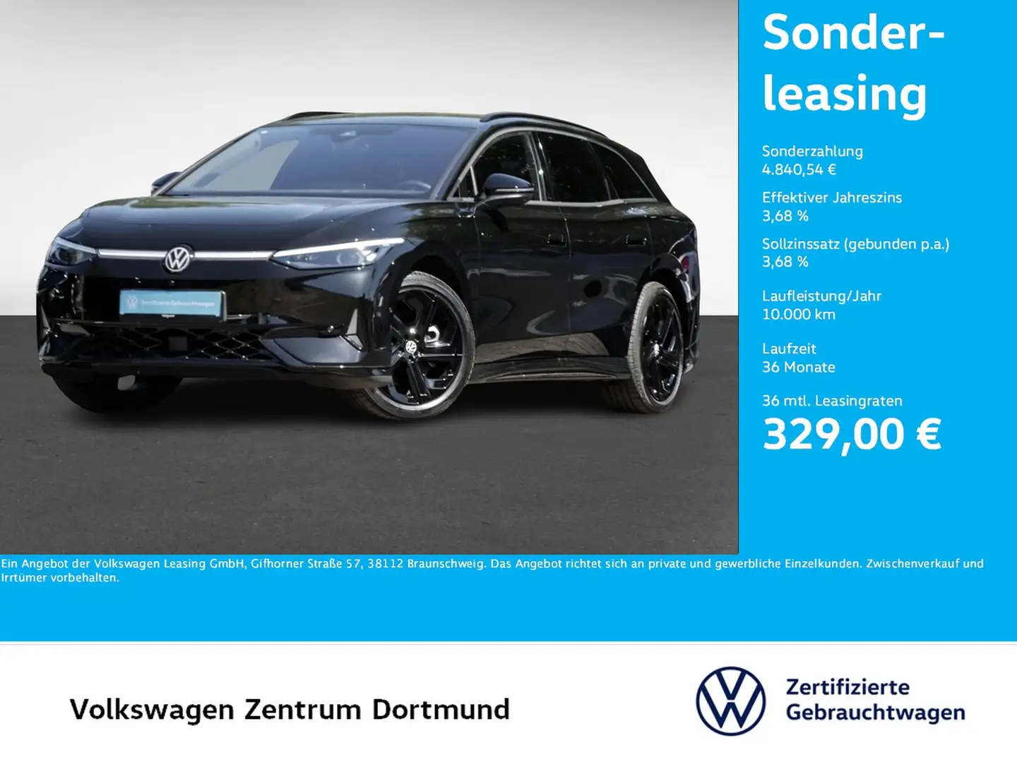 Volkswagen ID.7 Tourer GTX 4X4 WÄRMEPUMPE AHK 360°CAM LM20 Noir - 1
