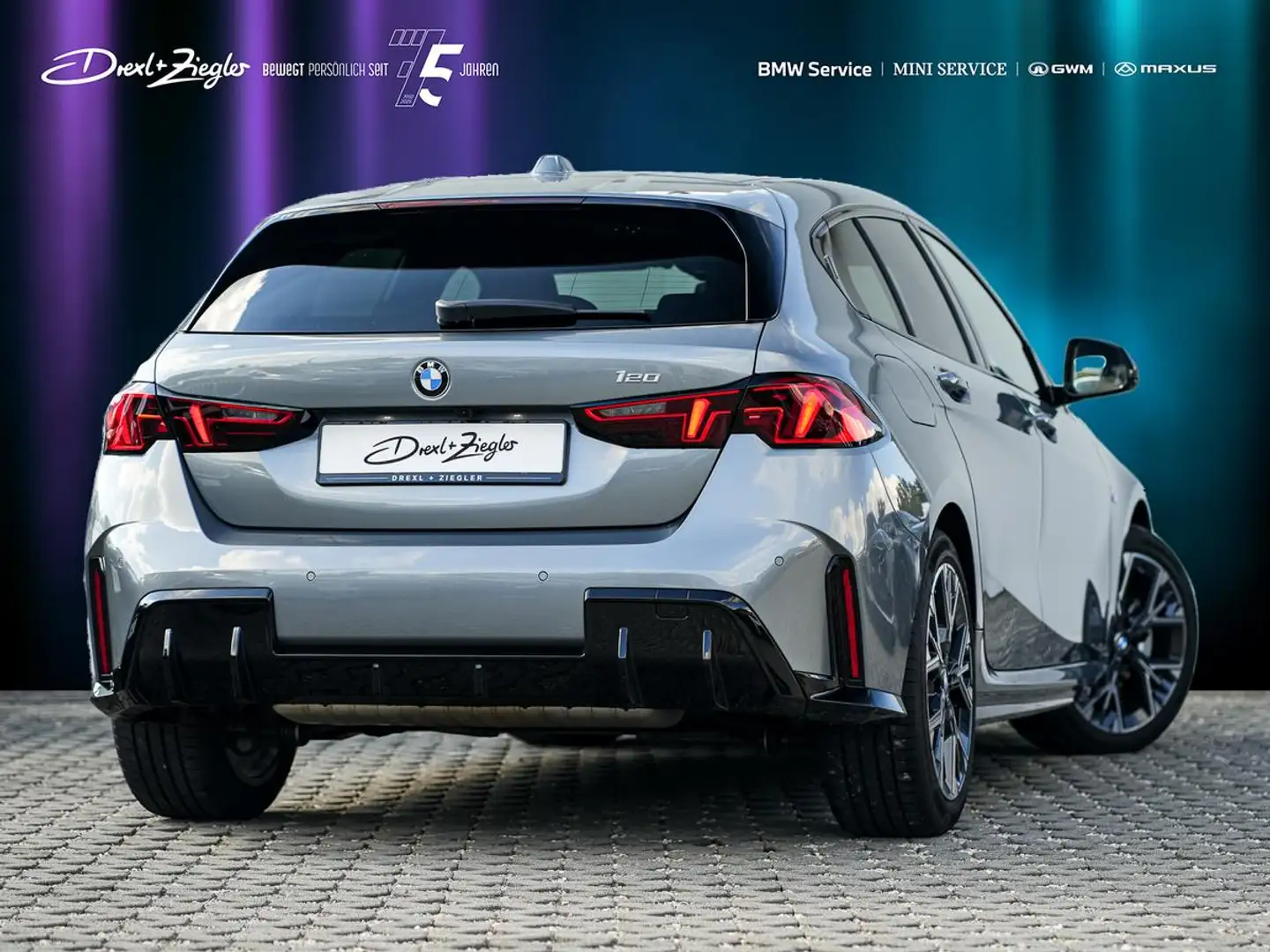 BMW 120 M Sport SHZ 2-ZonKlima Navi S-Glas ParkAss Gris - 2