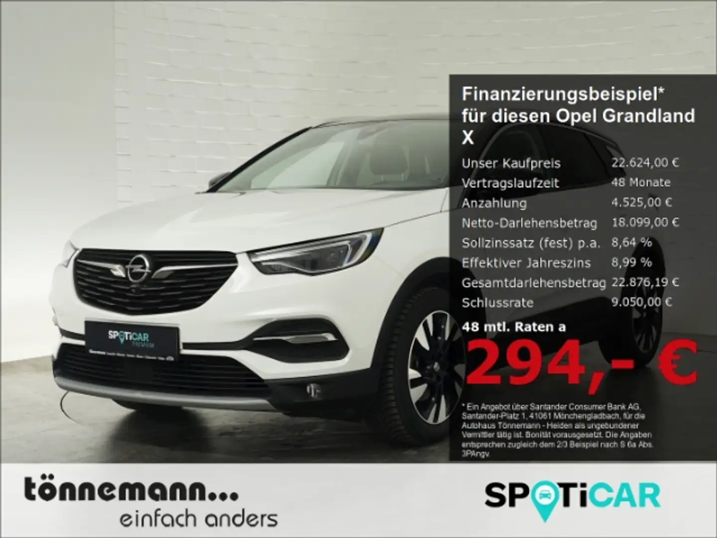 Opel Grandland X ULTIMATE CDTI AT+AHK+NAVI+360 GRAD KAMERA+HIFI+SIT Weiß - 1