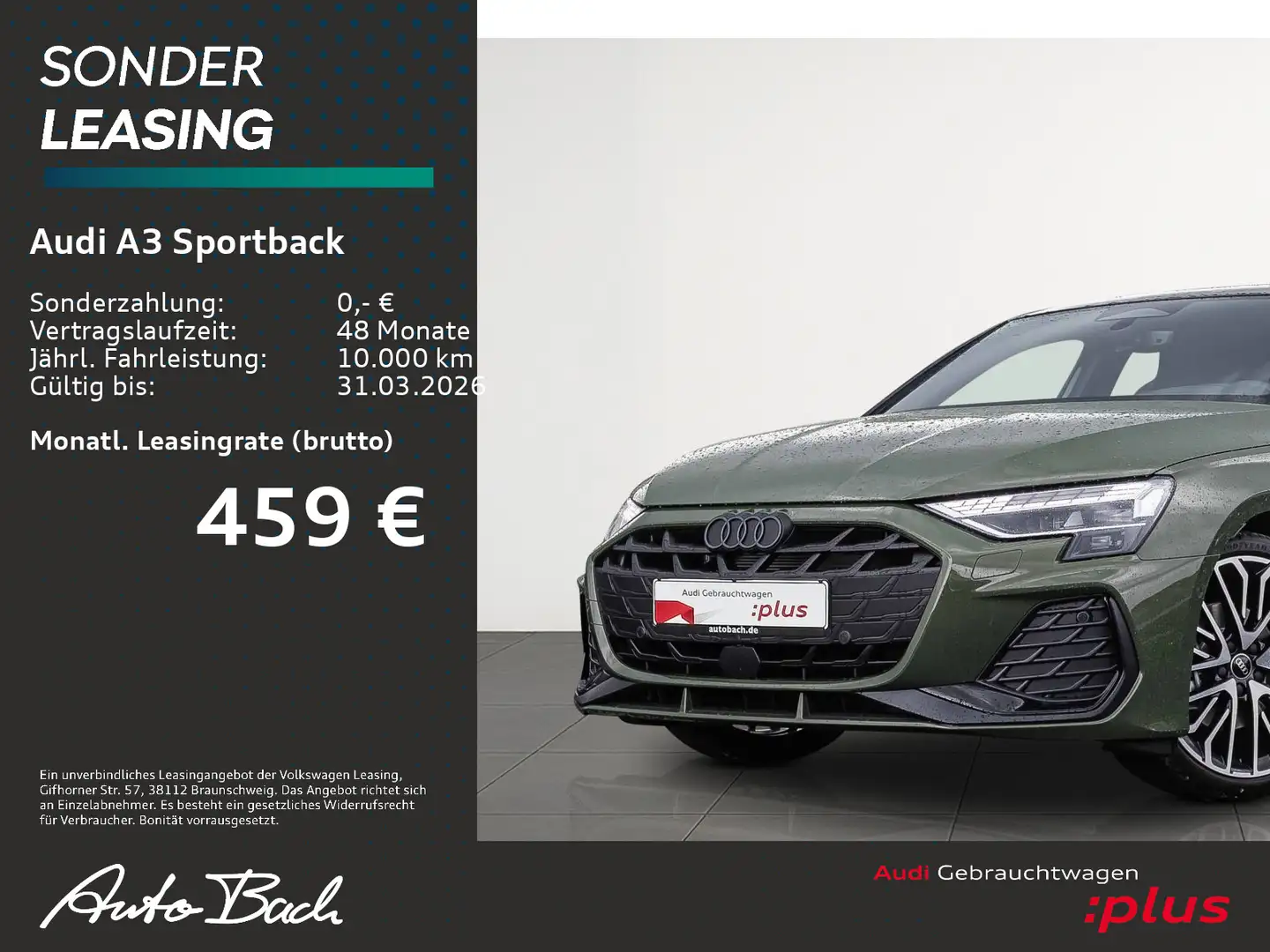 Audi A3 S line 35TFSI Stronic HuD LED Panor Grün - 2