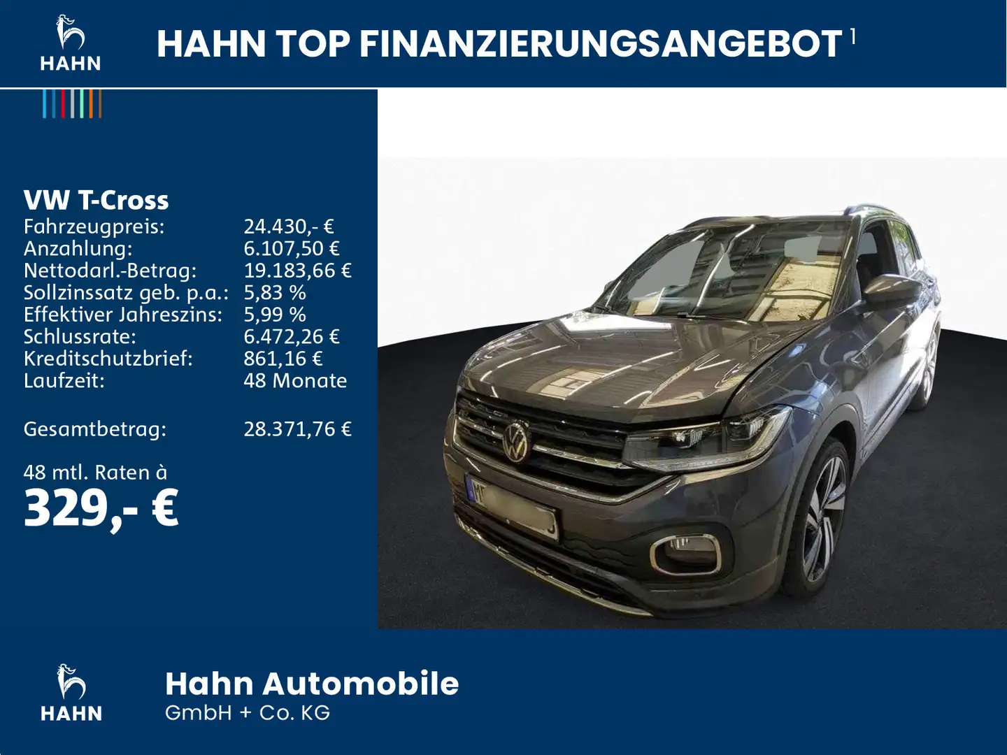 Volkswagen T-Cross Life R-Line 1.0TSI DSG LED Navi CAM PDC Grau - 2