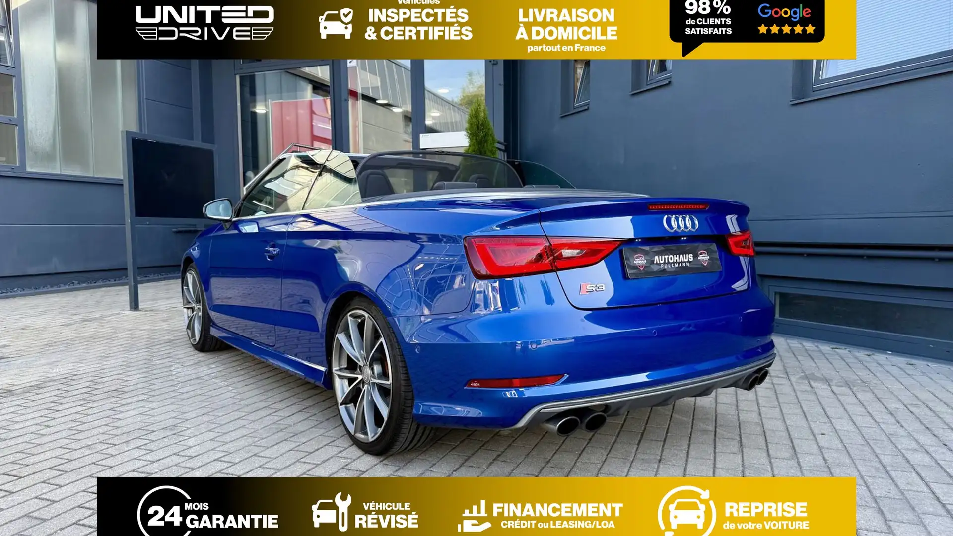 Audi S3 Cabriolet 2.0 TFSI 300CV Quattro S-Tronic 6 Bleu - 2