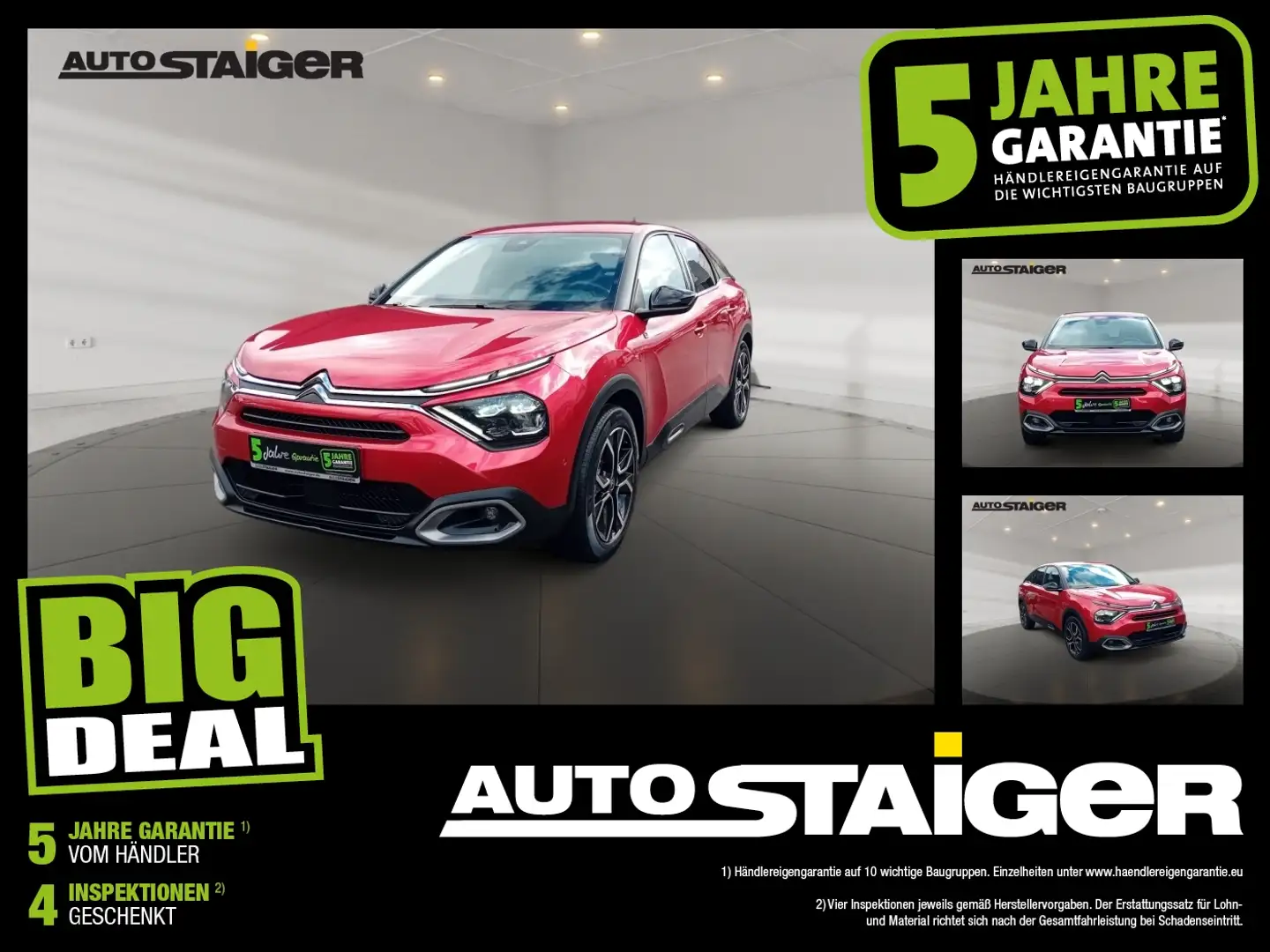 Citroen C4 Elektromotor Shine Rückfahrkamera~Sitzheizung~ Rot - 1