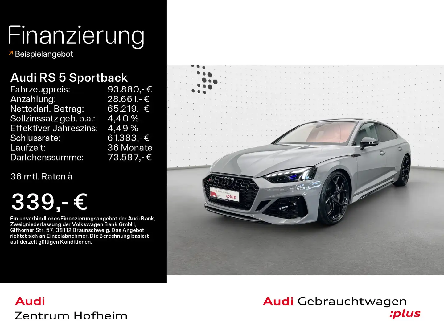 Audi RS5 performance*300 km/h*Keramik*Pano Grau - 1