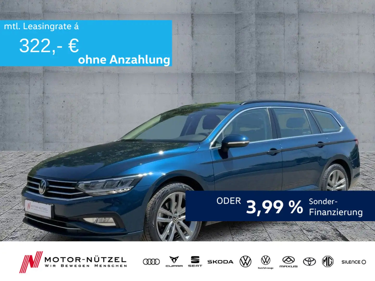Volkswagen Passat Variant 2.0 TDI DSG 4M BUSINESS LED+NAVI Blau - 1