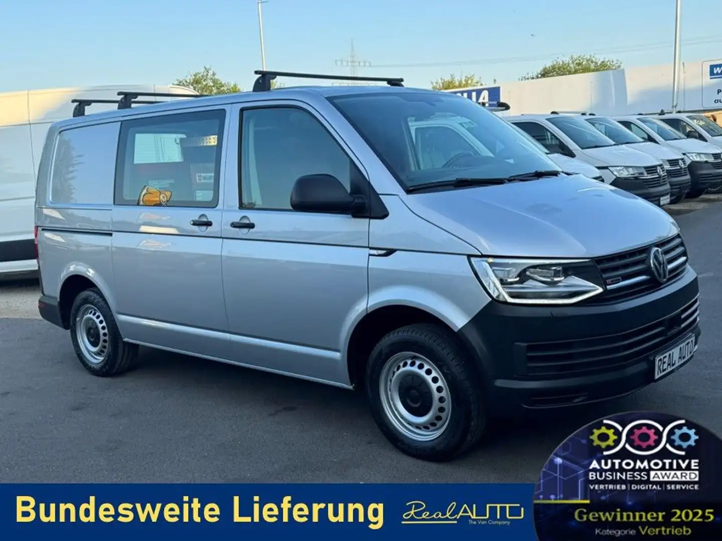 Volkswagen T6 Transporter Kasten 4Motion DSG ACC*AHK*LED Argent - 1
