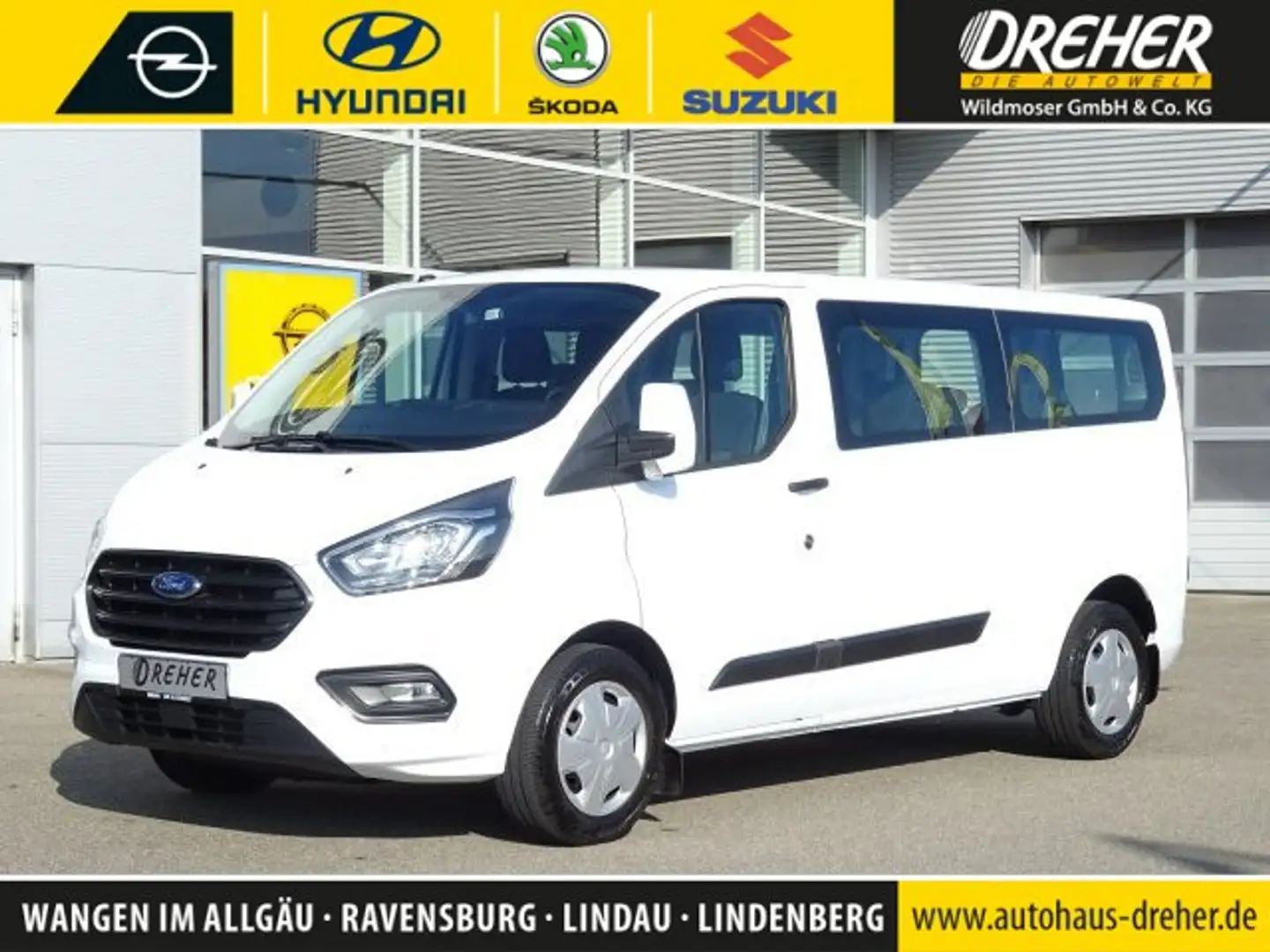Ford Transit Transit Custom 2.0 TDCi 320 L2 Trend Kliama/PDC BC Blanc - 1