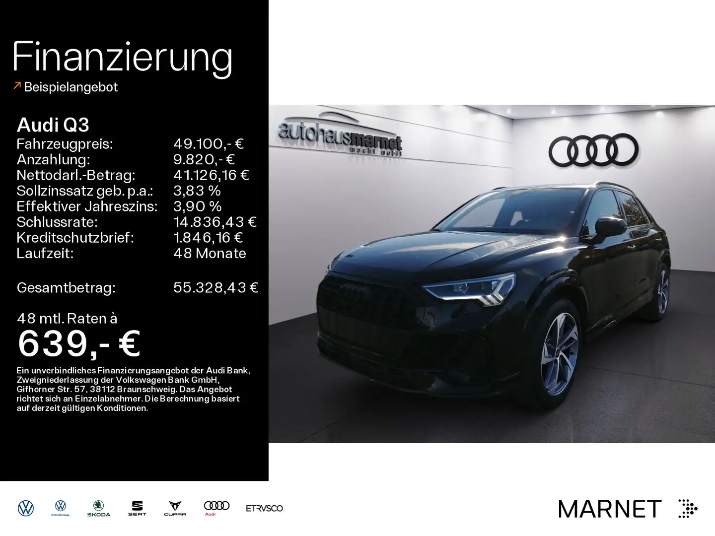 Audi Q3 S line 35 TFSI 110(150) kW(PS) S tronic Noir - 1