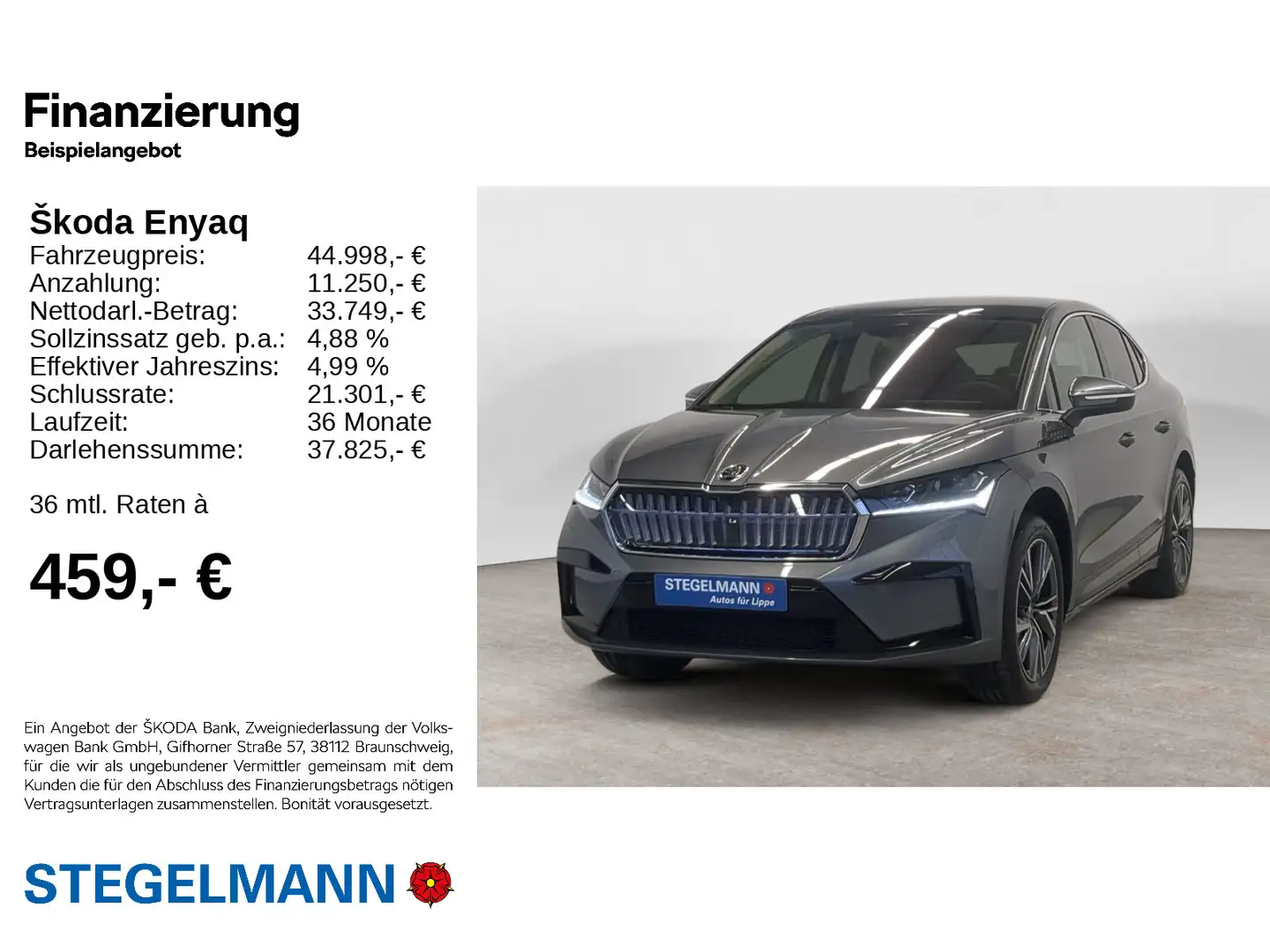 Skoda Enyaq ENYAQ iV Coupe 80 150kW/77kWh Design Selection S Grau - 2