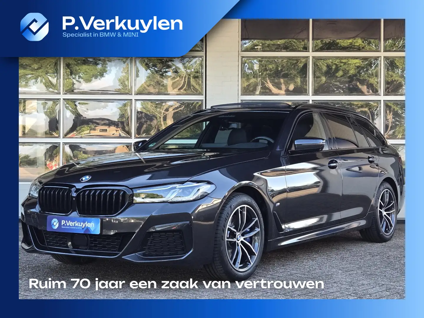 BMW 530 5-serie Touring 530i xDrive M SPORT | PANORAMA | 3 Grijs - 1