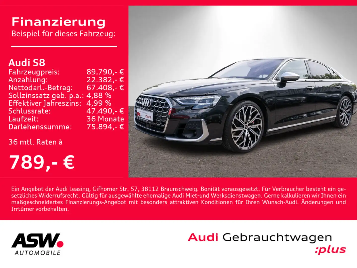 Audi S8 4.0 TFSI quattr Navi Matrix StandHz Pano 360° Grijs - 1