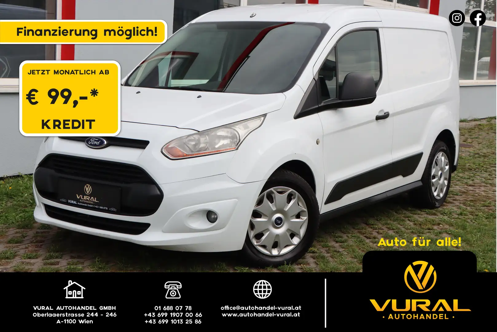 Ford Transit Connect Kasten Trend Blanc - 1