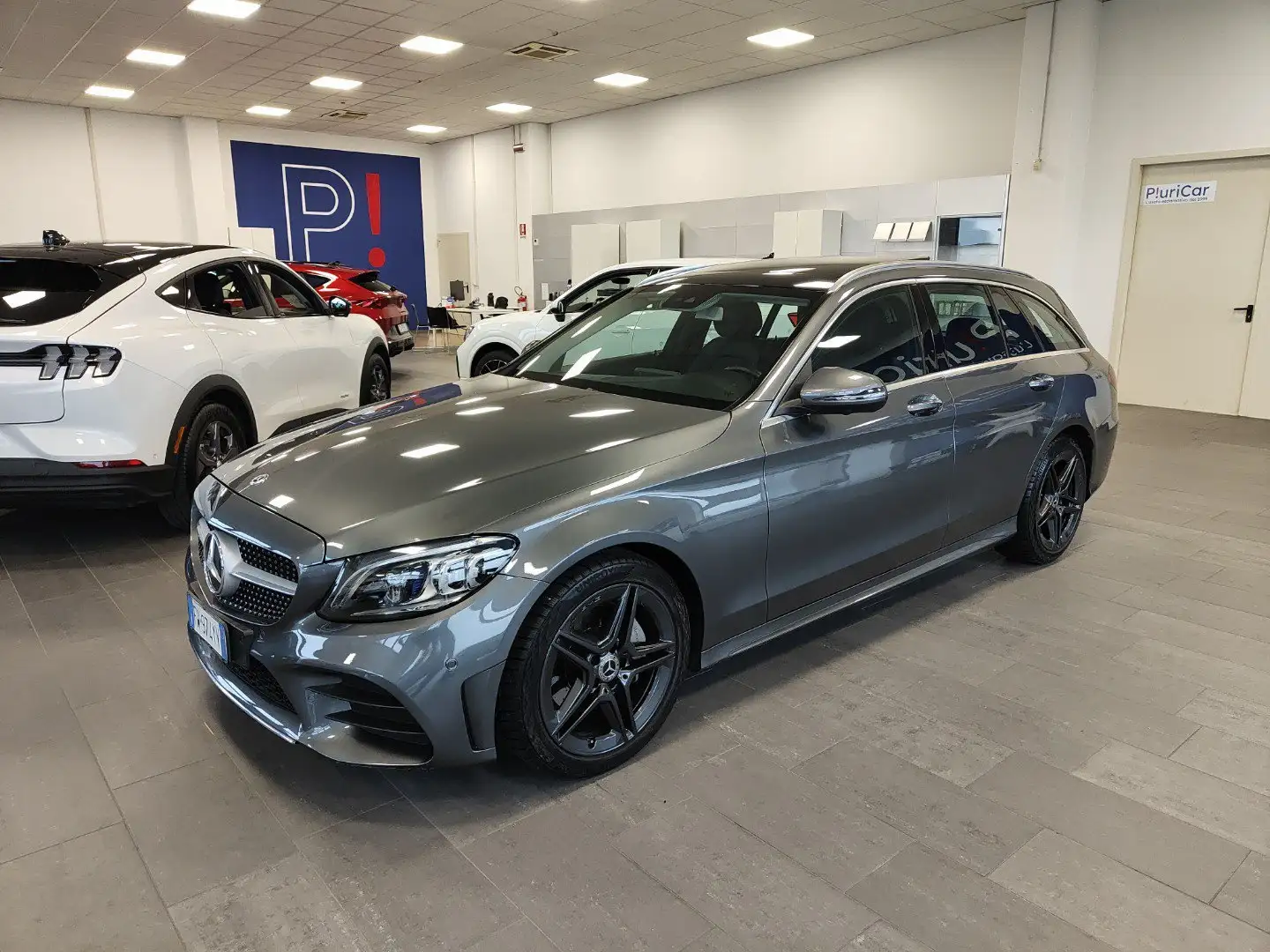 Mercedes-Benz C 200 EQ-Boost SW Premium Auto Tetto Navi Fari LED Grigio - 1