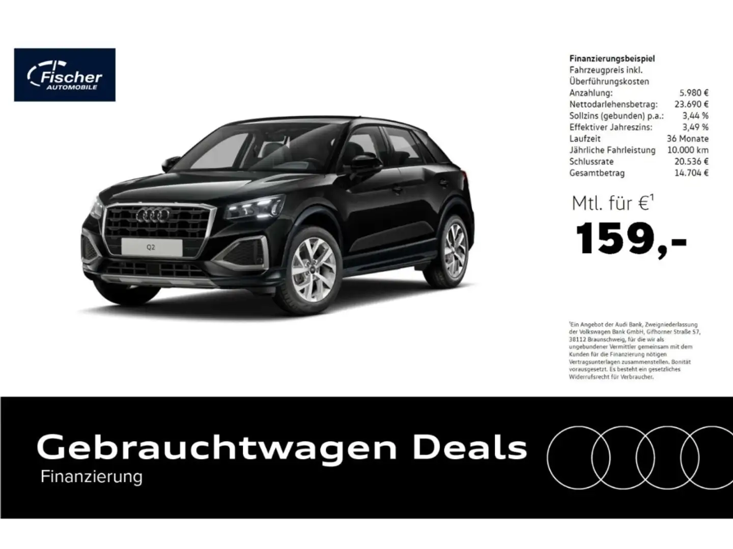 Audi Q2 35 TFSI advanced S-Tronic AHK/Matrix/NAV/SH Schwarz - 1